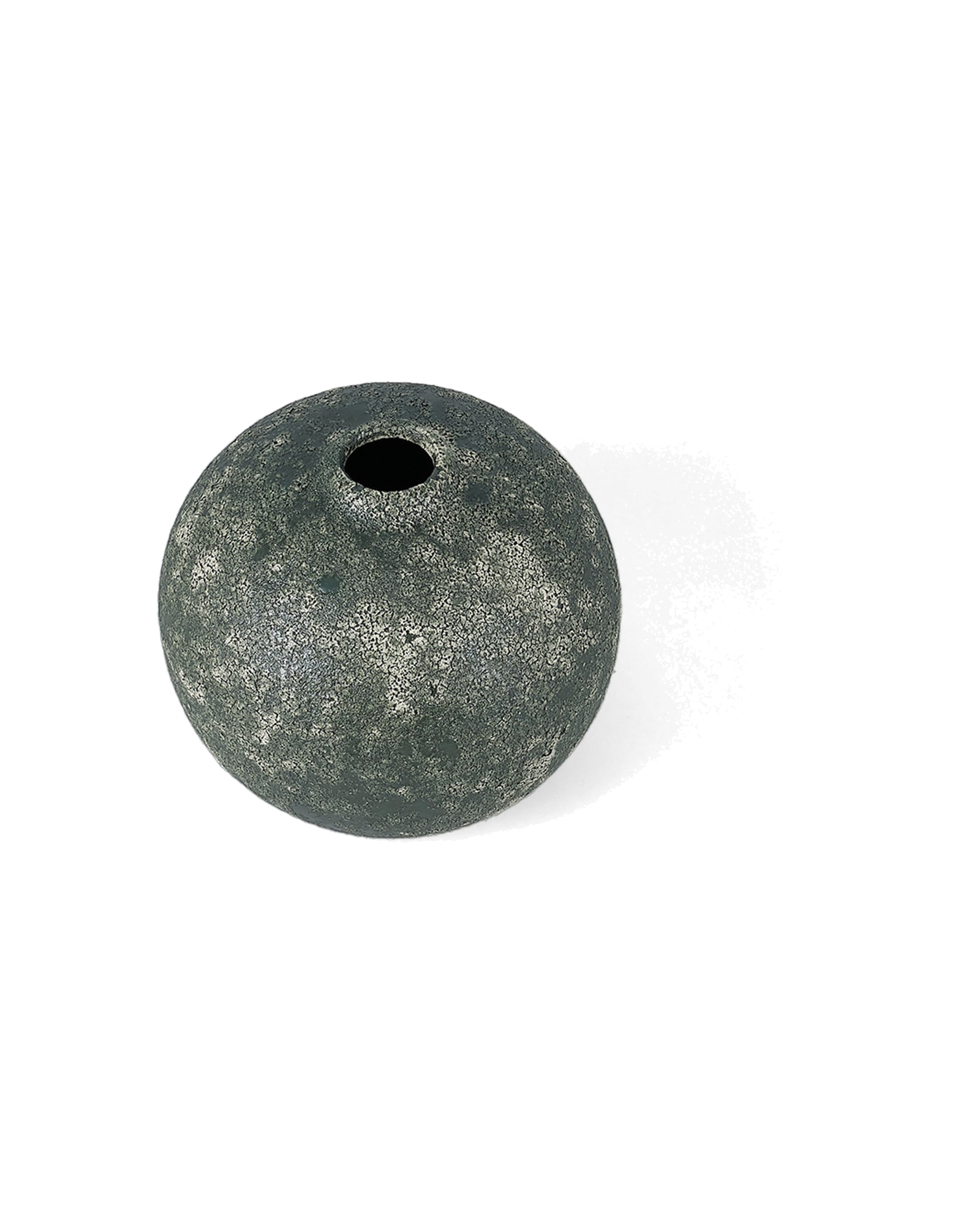 Bullet Vase aus Steinzeug, Grün, Ø 14,5 cm, H 13 cm, Ansicht 2