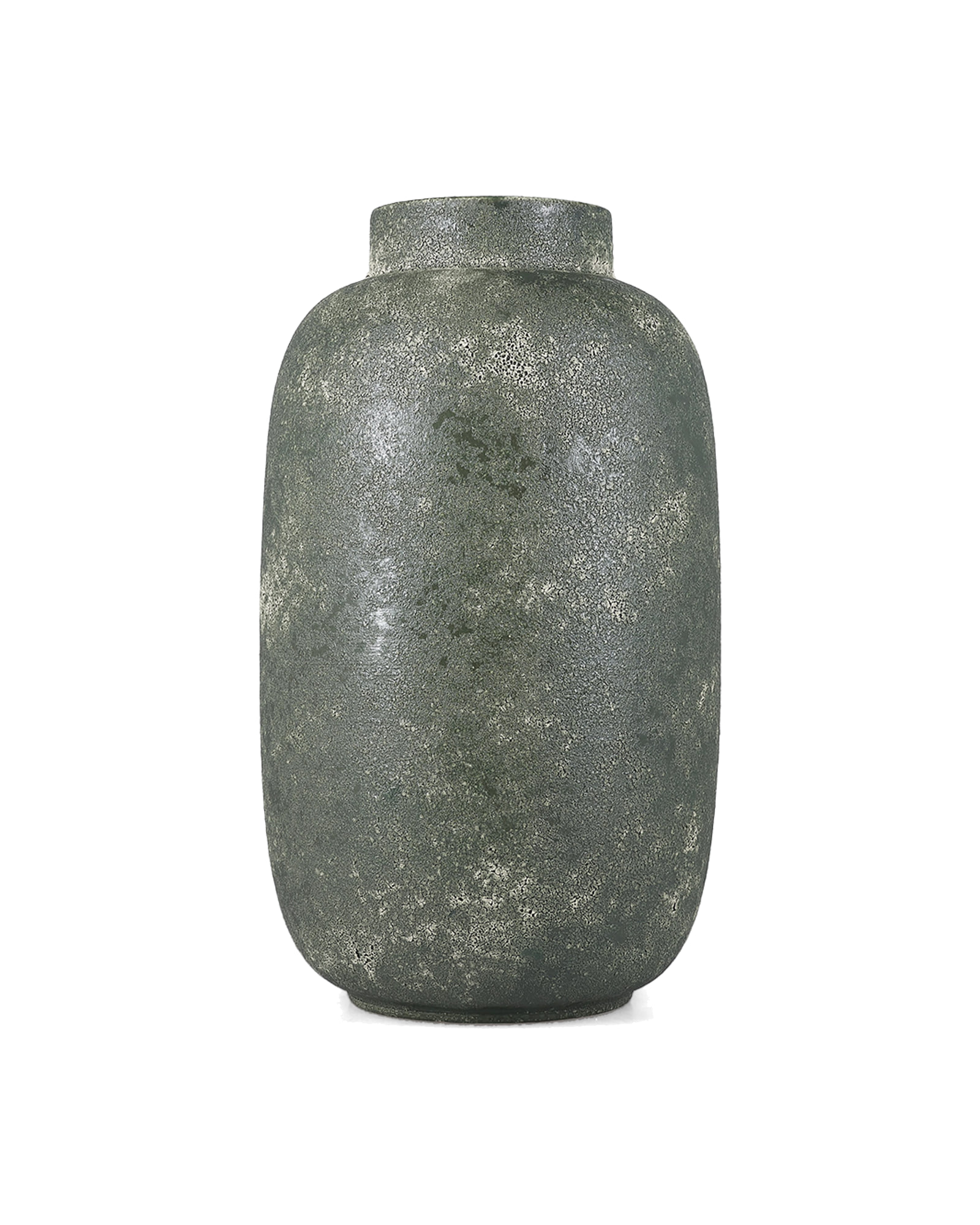 Bullet Vase aus Steinzeug, Grün, Ø 20 cm, Ansicht 1