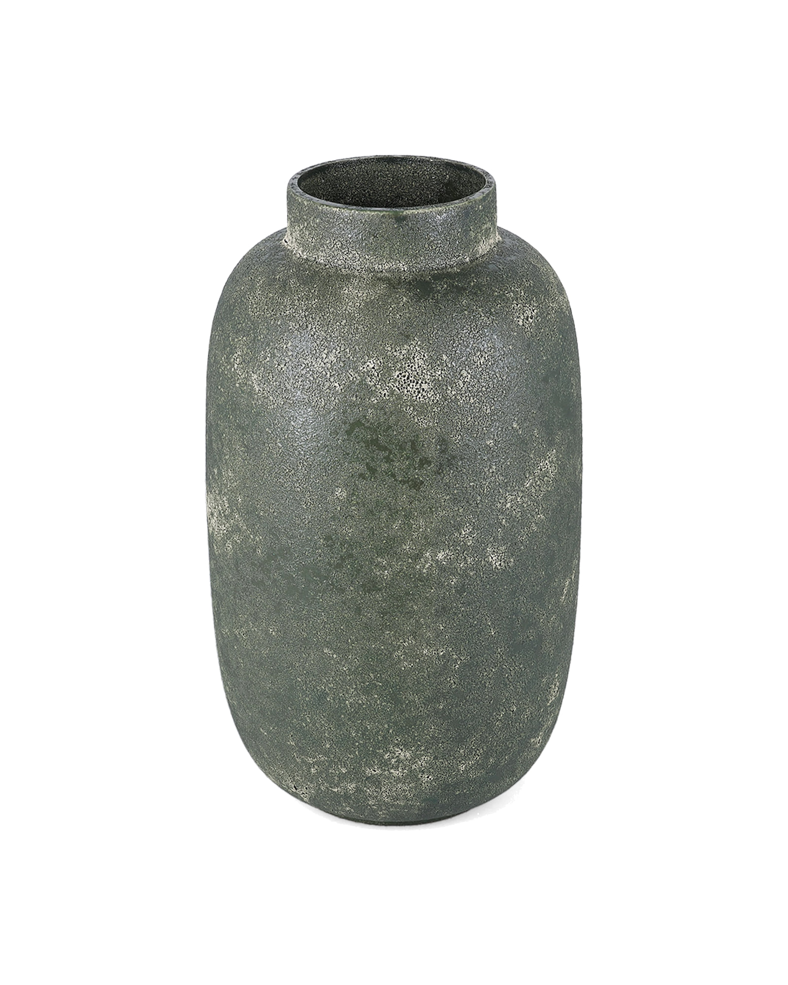 Bullet Vase aus Steinzeug, Grün, Ø 20 cm, Ansicht 2