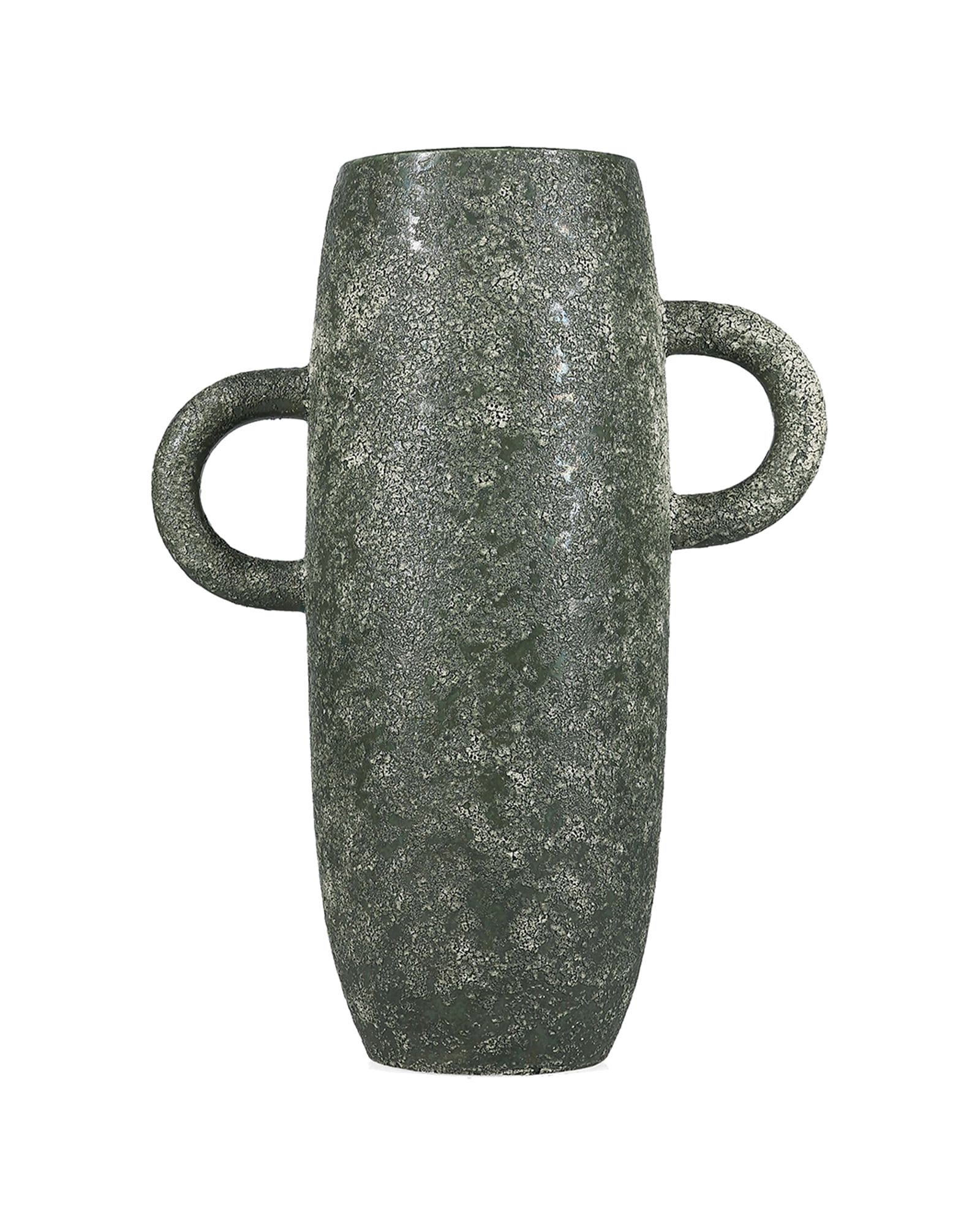 Bullet Vase aus Steinzeug, Grün, Ø 11 cm, H 30 cm, Ansicht 1