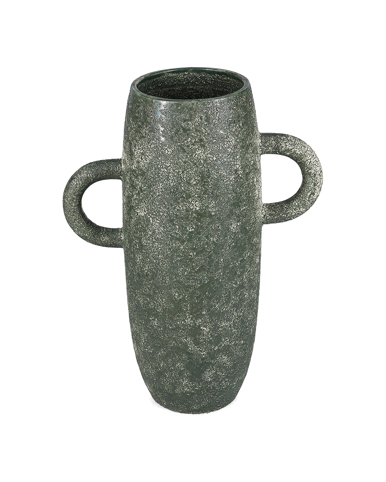 Bullet Vase aus Steinzeug, Grün, Ø 11 cm, H 30 cm, Ansicht 2