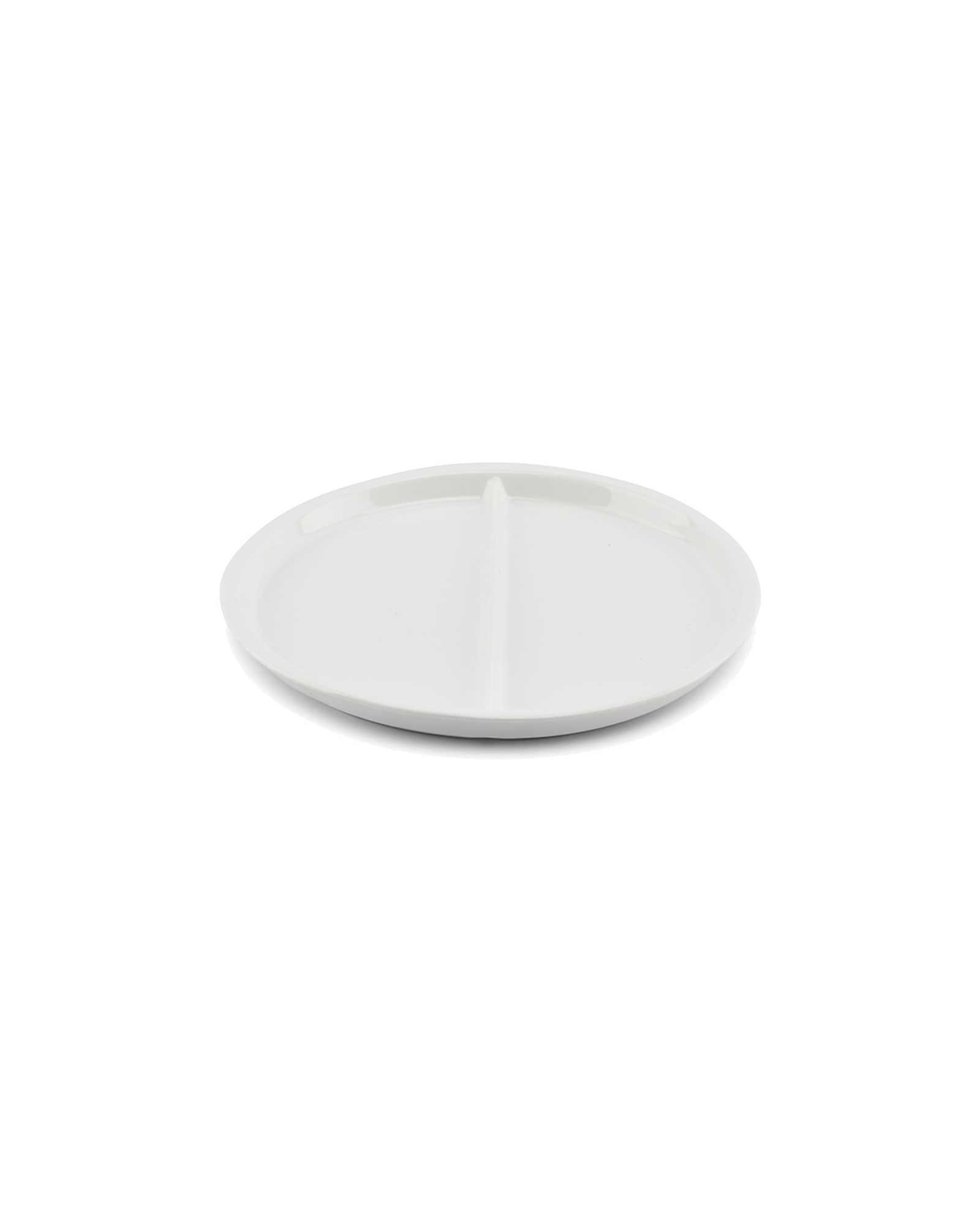 Care Menüteller aus Porzellan, Weiß, Ø 22,5 cm, 2 Fächer, Ansicht 2