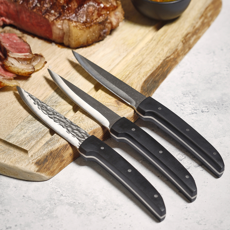 Carne Steakmesser, gehämmert, L 23 cm, Ansicht 3