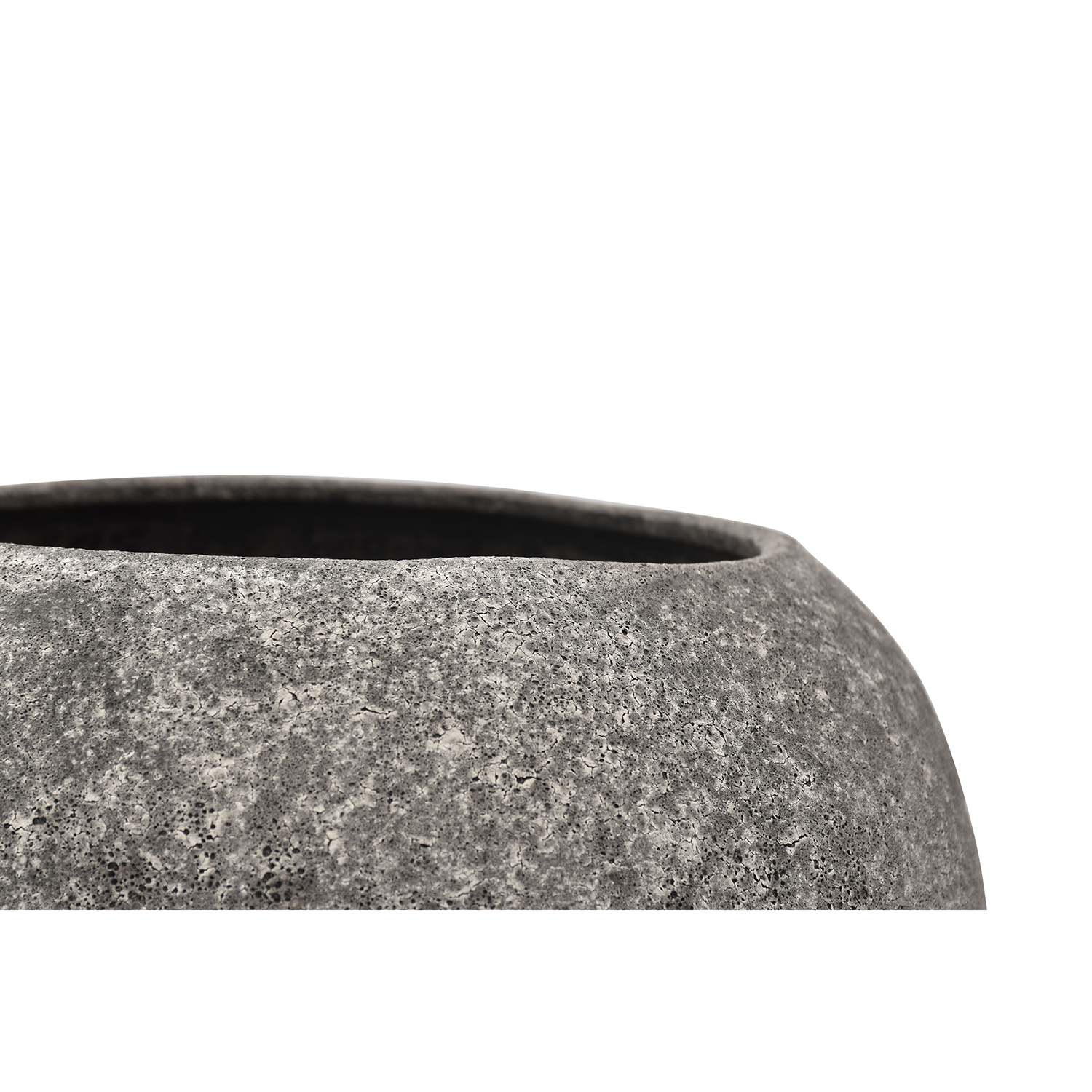 Cave Dekoschale aus Steinzeug, Anthrazit, Ø 26 cm, H 13,5 cm, Ansicht 3