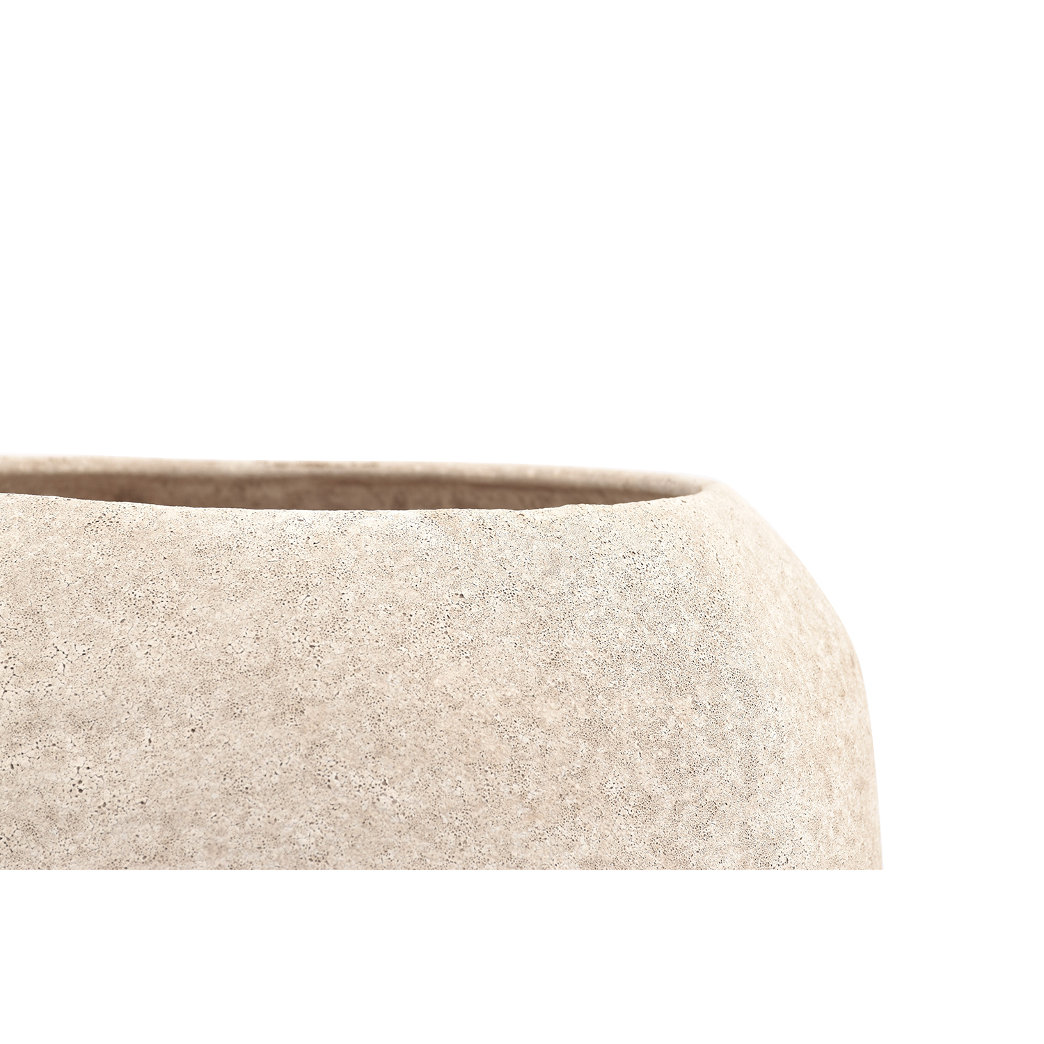 Cave Dekoschale aus Steinzeug, Beige, Ø 31 cm, H 18 cm, Ansicht 3