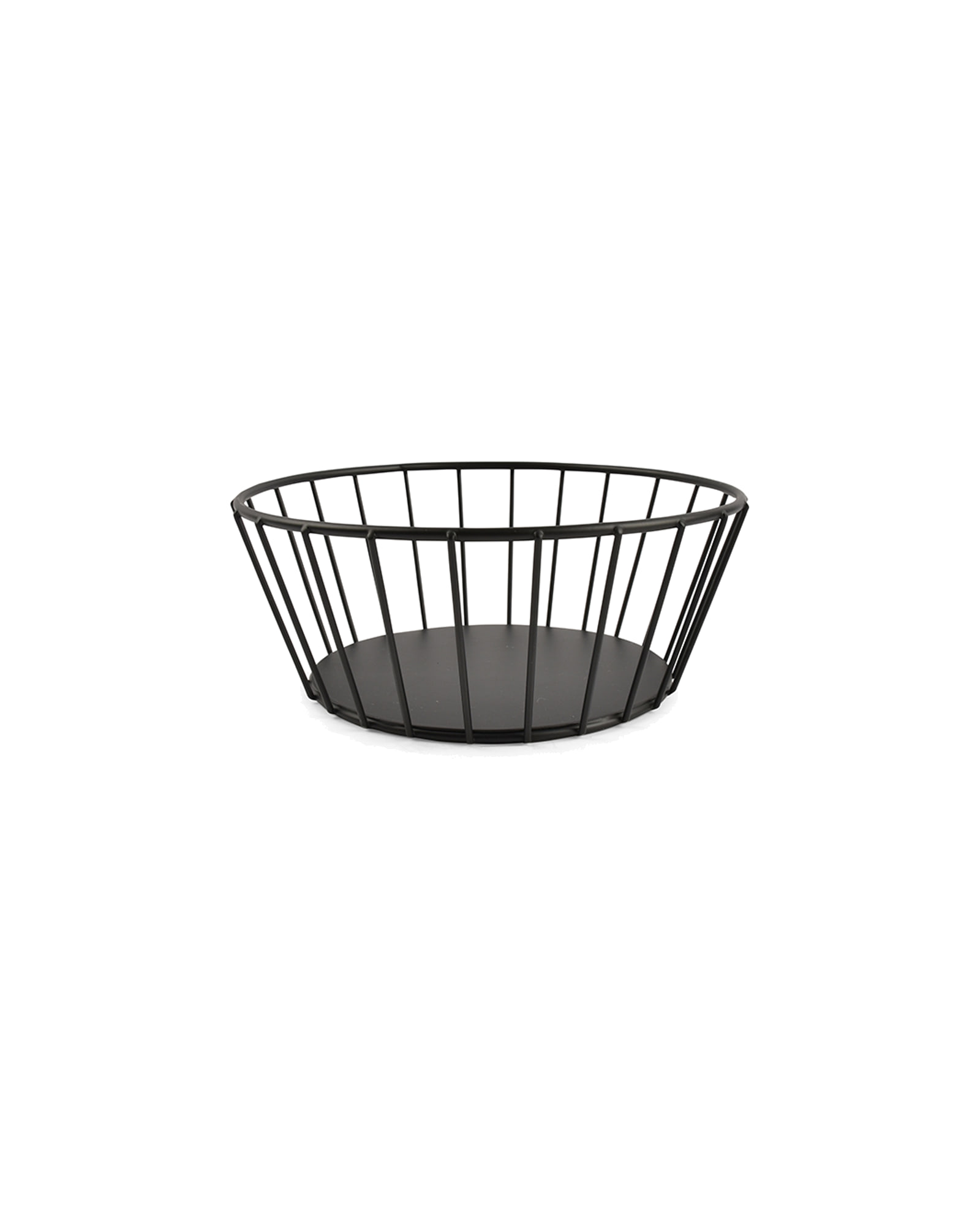 Cesta Drahtkorb aus Eisen, Schwarz, Ø 17 cm, H 7 cm, Ansicht 1