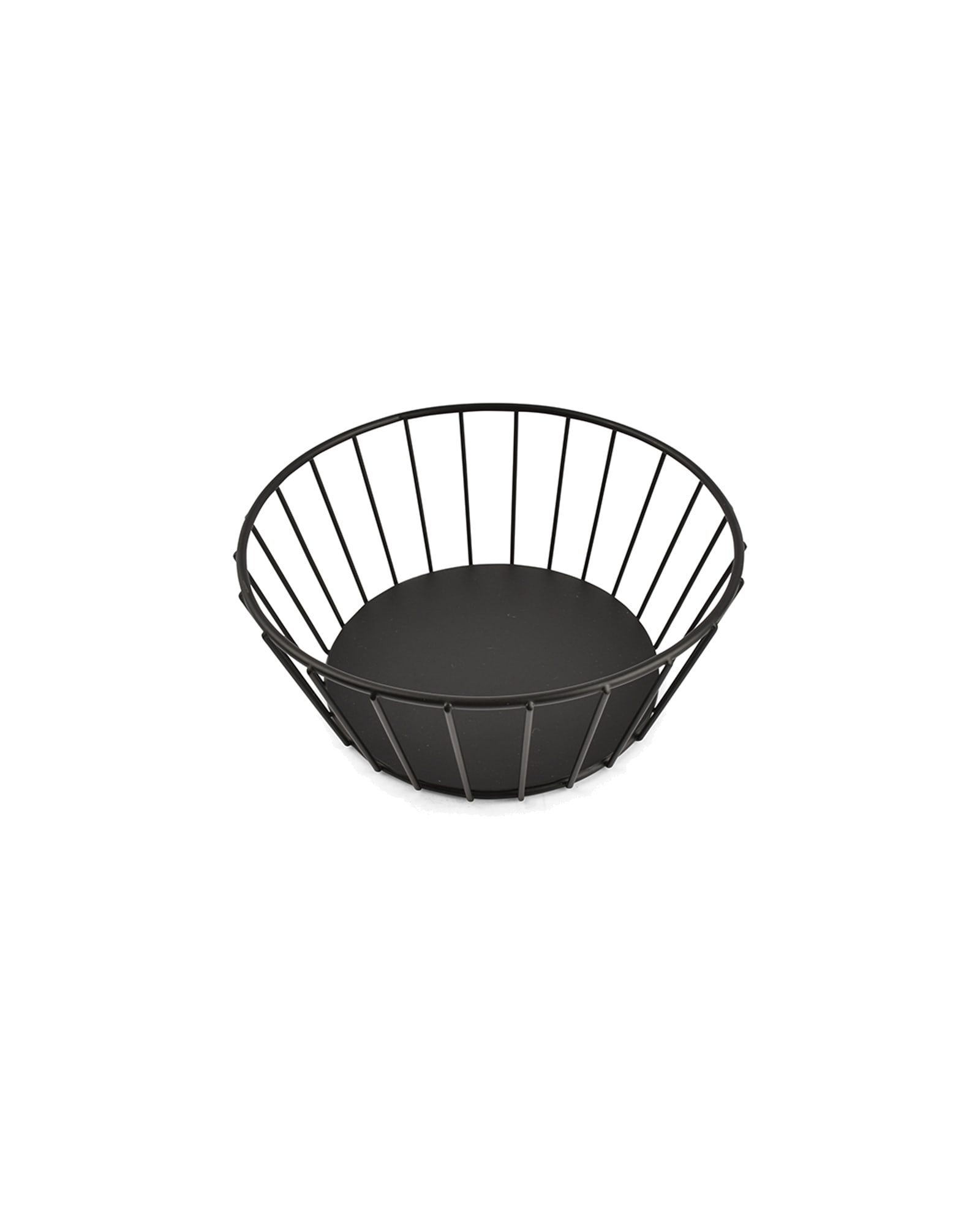 Cesta Drahtkorb aus Eisen, Schwarz, Ø 17 cm, H 7 cm, Ansicht 2
