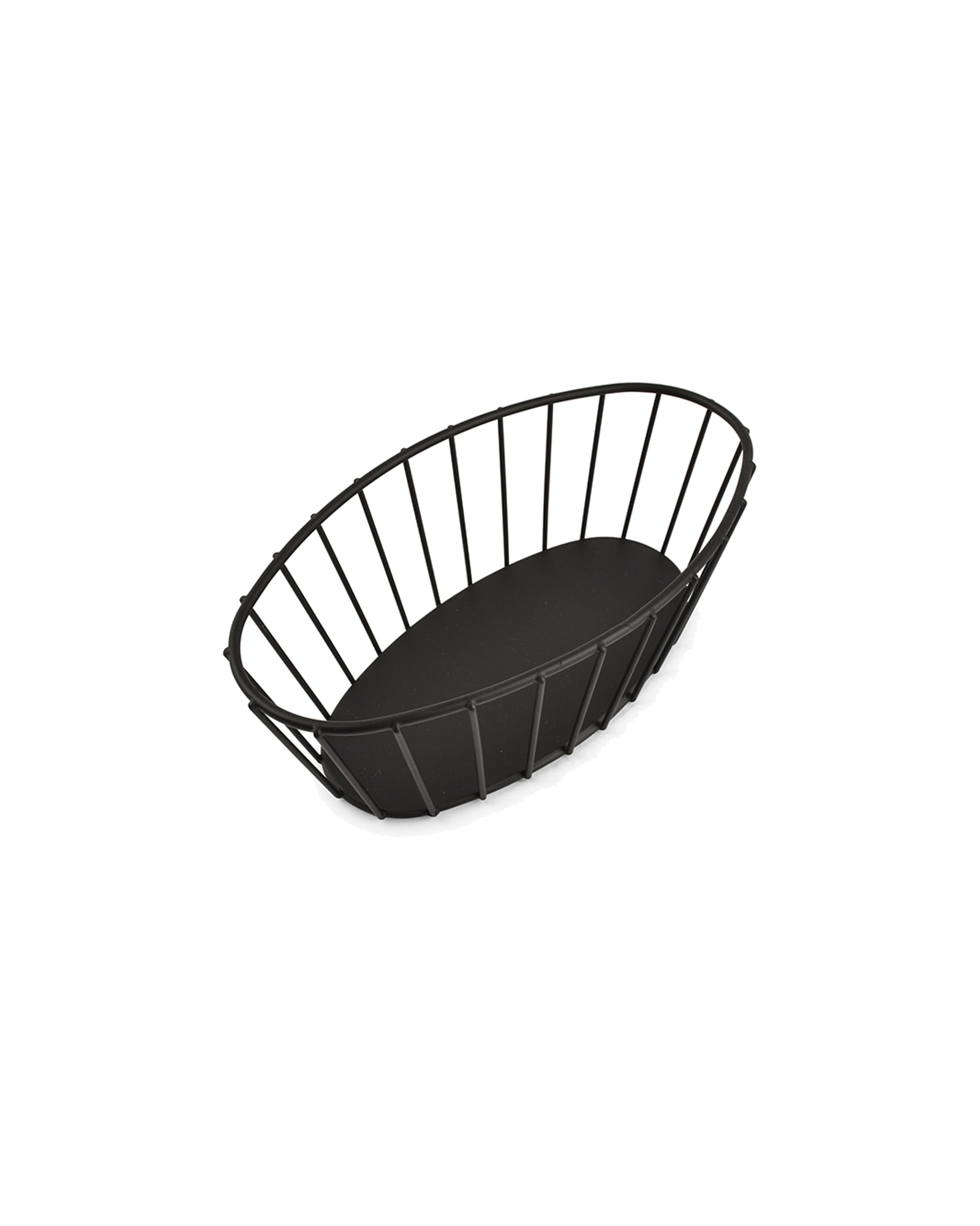 Cesta Drahtkorb aus Eisen, Schwarz, 21 × 11 cm, H 7 cm, Ansicht 2
