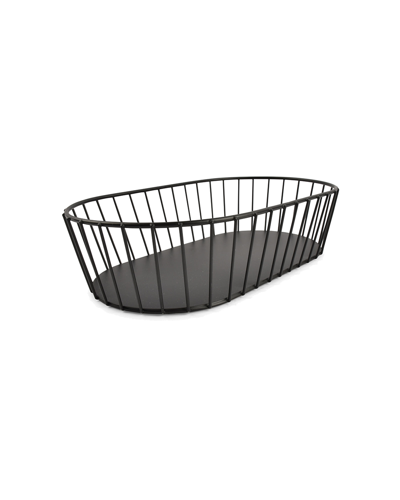 Cesta Drahtkorb aus Eisen, Schwarz, 29 × 16 cm, H 7 cm, Ansicht 1
