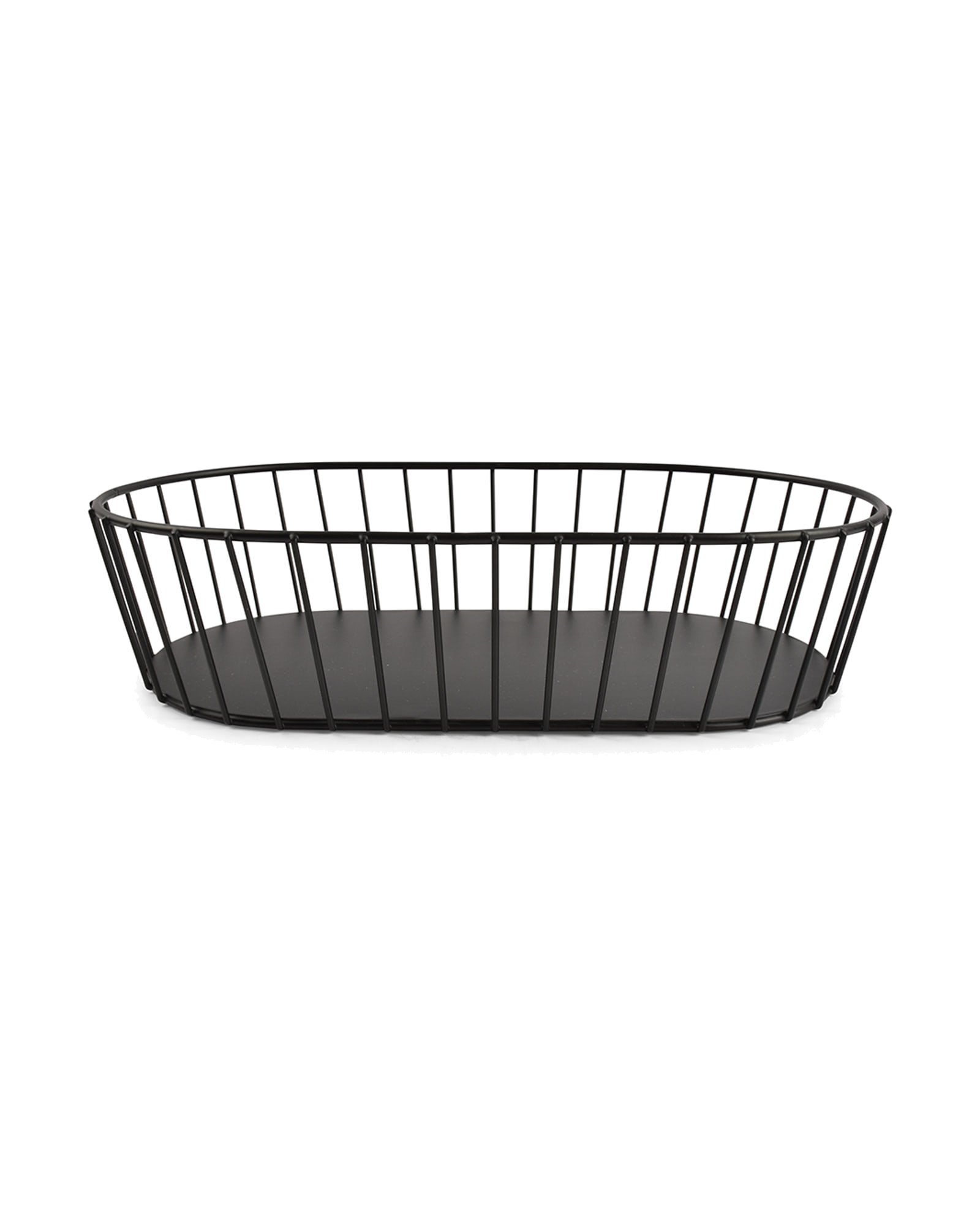 Cesta Drahtkorb aus Eisen, Schwarz, 29 × 16 cm, H 7 cm, Ansicht 3