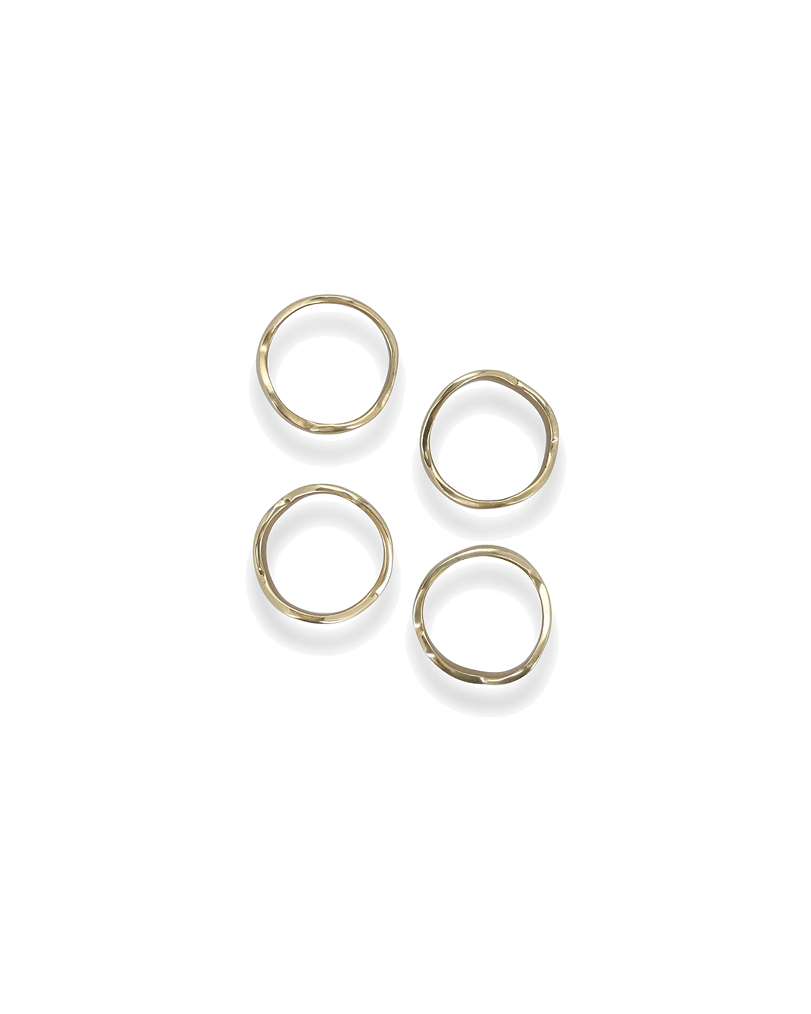 Charm Serviettenring aus Aluminium, organisch Gold, Ø 4,5 cm, Ansicht 3