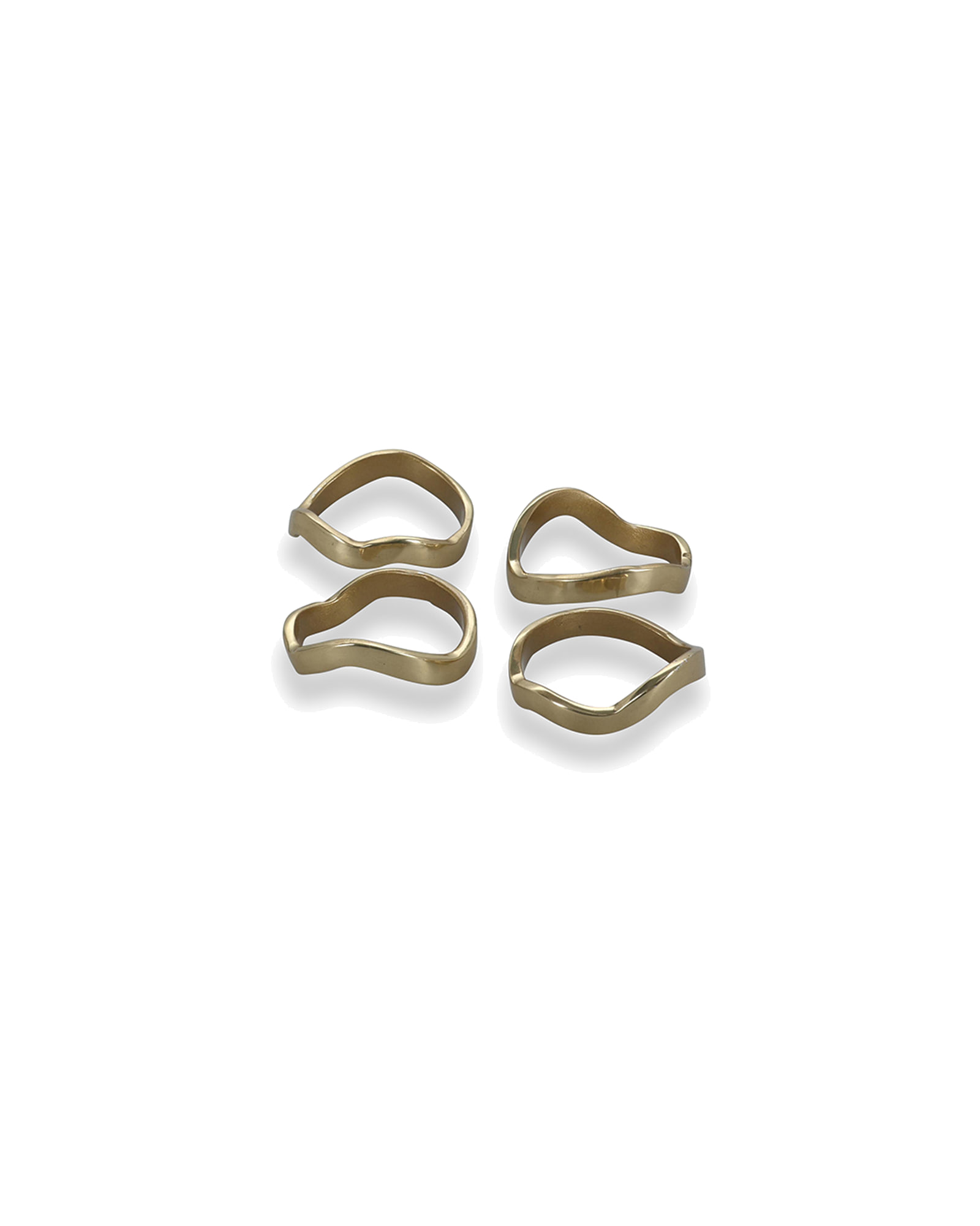 Charm Serviettenring aus Aluminium, organisch Gold, Ø 4,5 cm, Ansicht 4