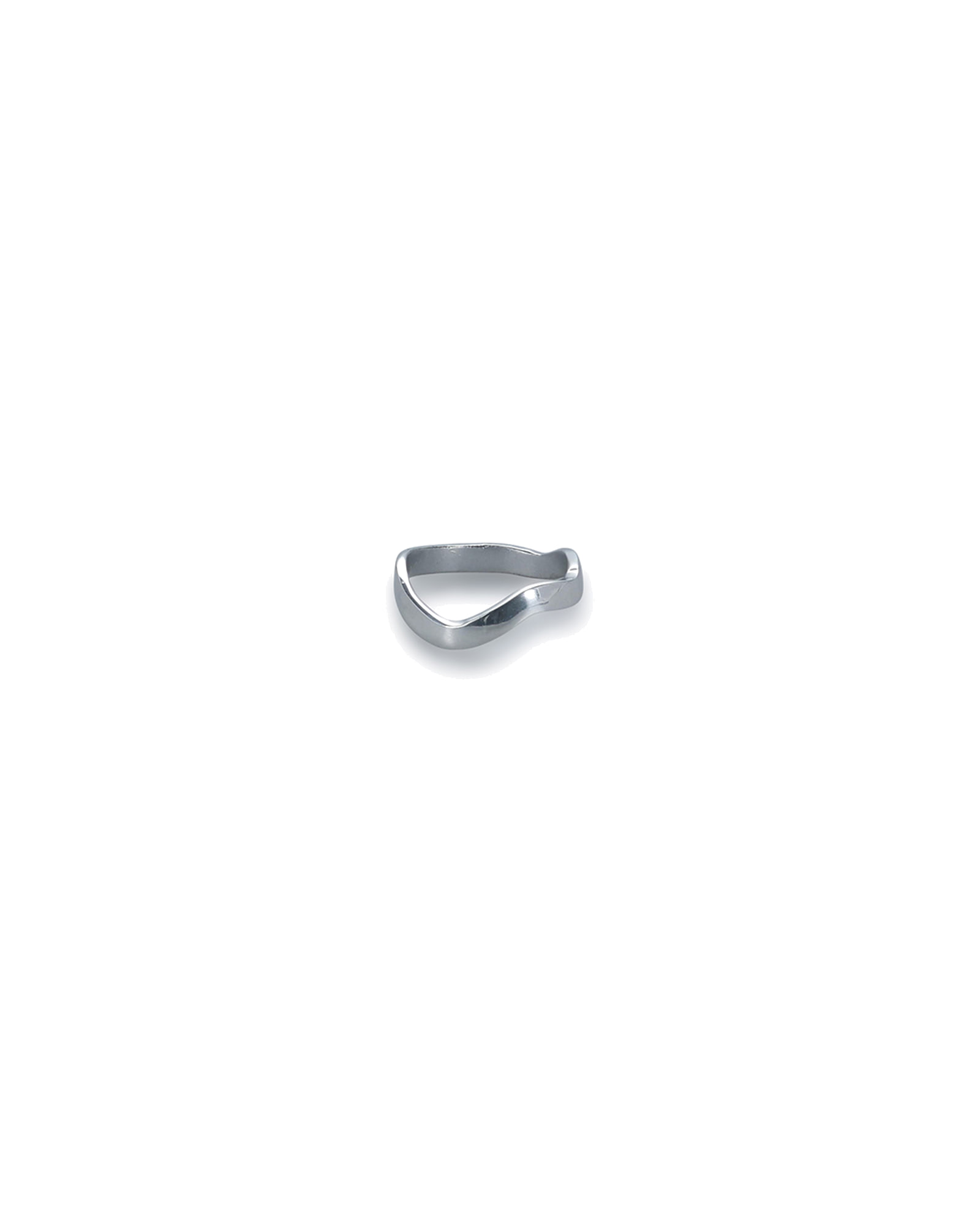 Charm Serviettenring aus Aluminium, organisch Silber, Ø 4,5 cm, Ansicht 1