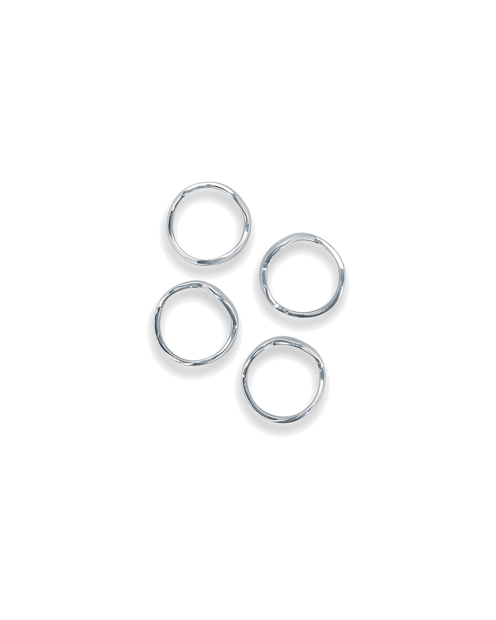Charm Serviettenring aus Aluminium, organisch Silber, Ø 4,5 cm, Ansicht 4