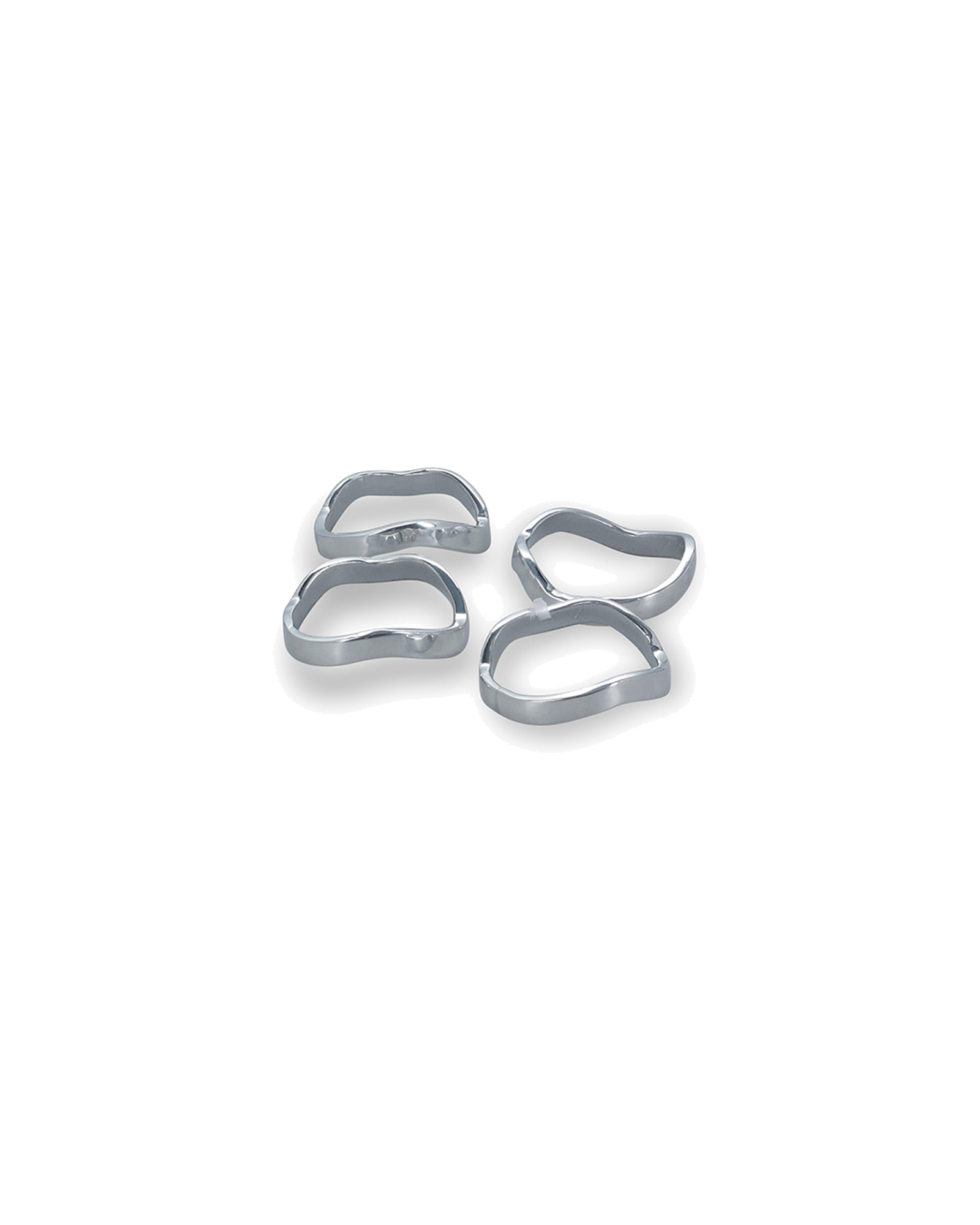 Charm Serviettenring aus Aluminium, organisch Silber, Ø 4,5 cm, Ansicht 5