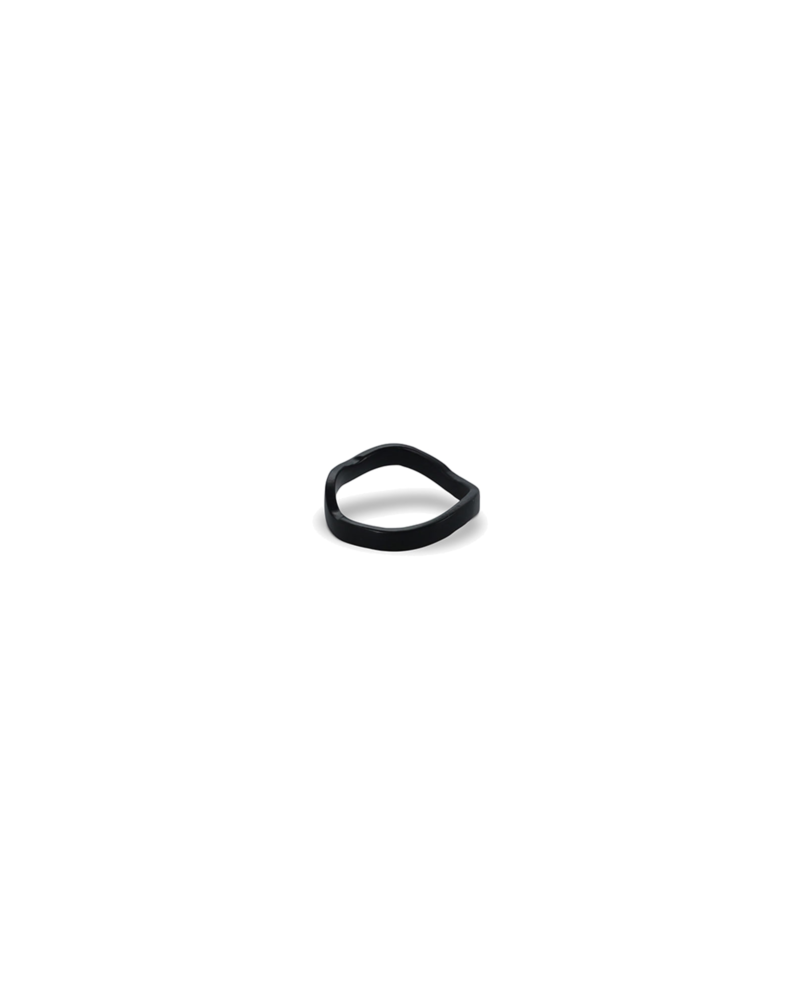Charm Serviettenring aus Aluminium, organisch Schwarz, Ø 4,5 cm, Ansicht 1
