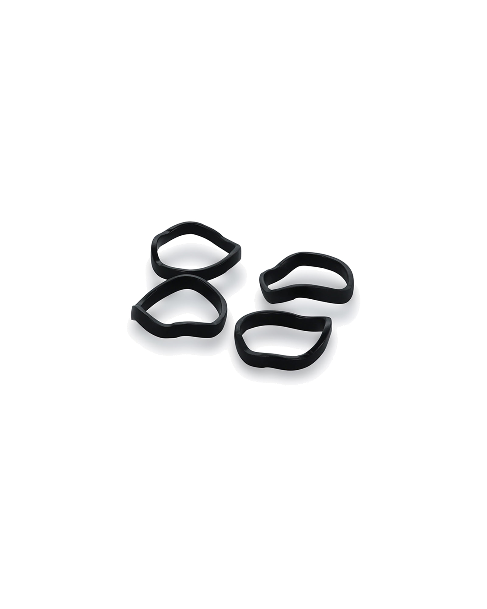Charm Serviettenring aus Aluminium, organisch Schwarz, Ø 4,5 cm, Ansicht 4