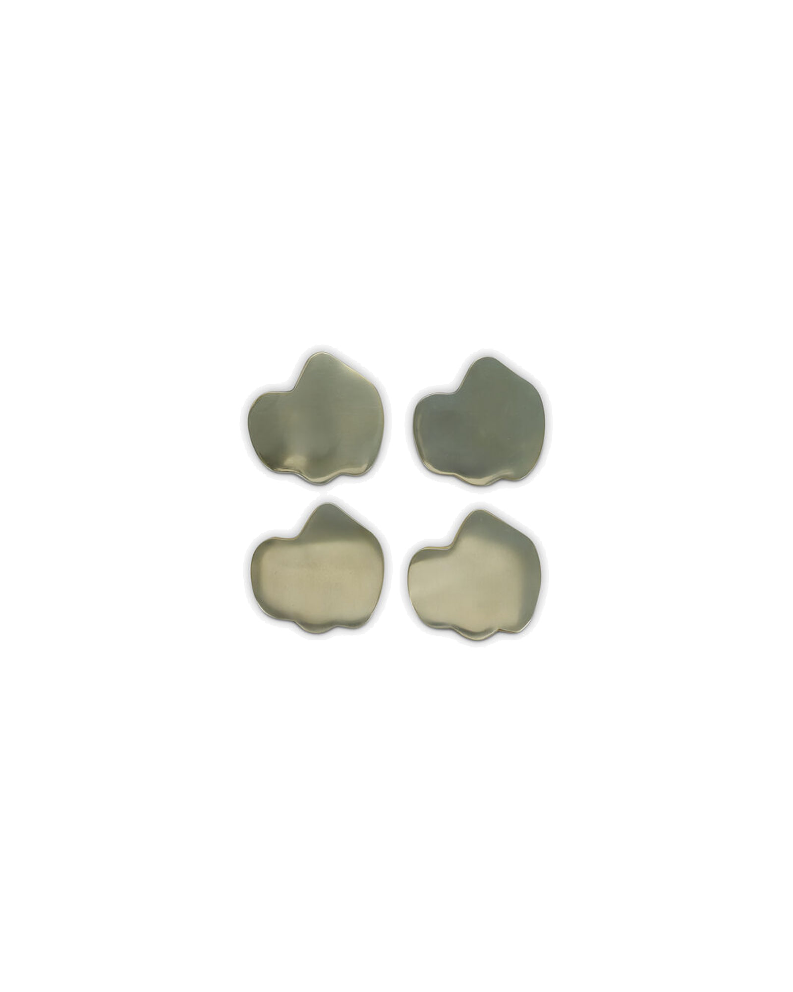 Charm Untersetzer aus Aluminium, Gold, organisch, 10 × 9,5 cm, Ansicht 3