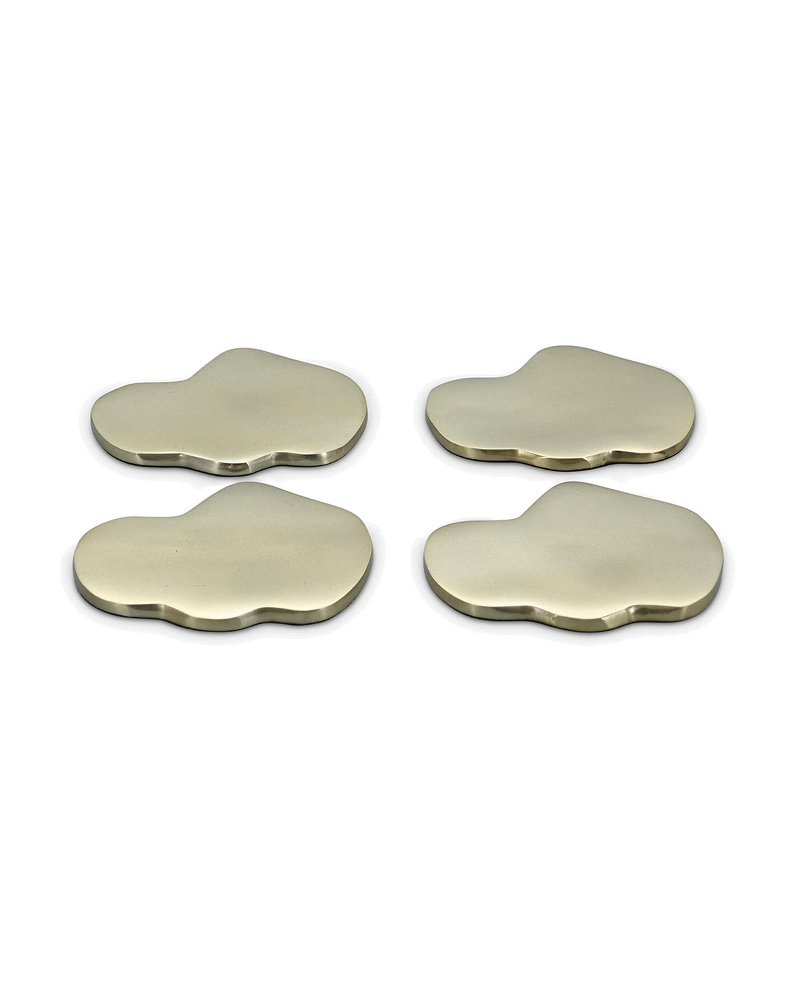 Charm Untersetzer aus Aluminium, Gold, organisch, 10 × 9,5 cm, Ansicht 4