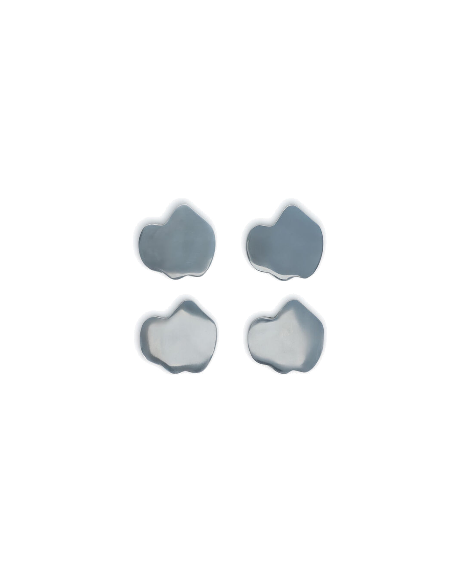 Charm Untersetzer aus Aluminium, Silber, organisch, 10 × 9,5 cm, Ansicht 3
