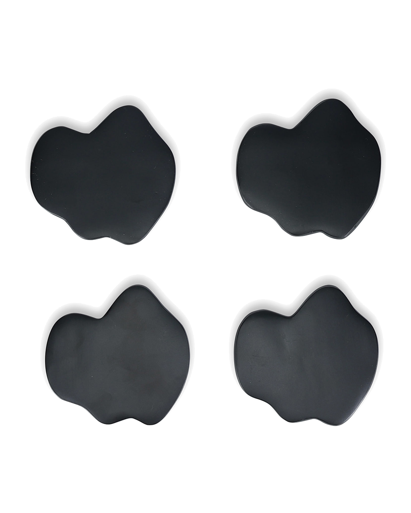 Charm Untersetzer aus Aluminium, Schwarz, organisch, 10 × 9,5 cm, Ansicht 3