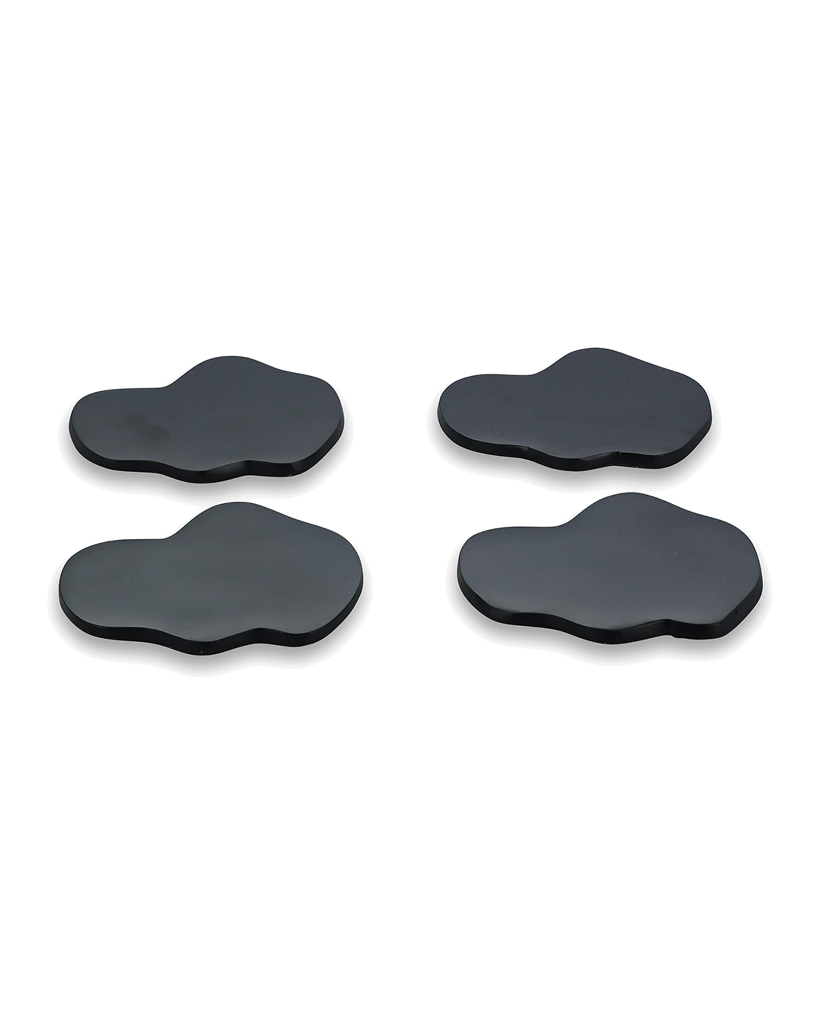 Charm Untersetzer aus Aluminium, Schwarz, organisch, 10 × 9,5 cm, Ansicht 4