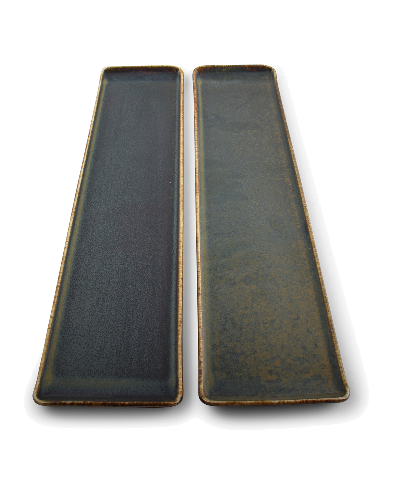 Cirro Servierschale aus Porzellan, Grün, 46,5 × 9,5 cm, Ansicht 3