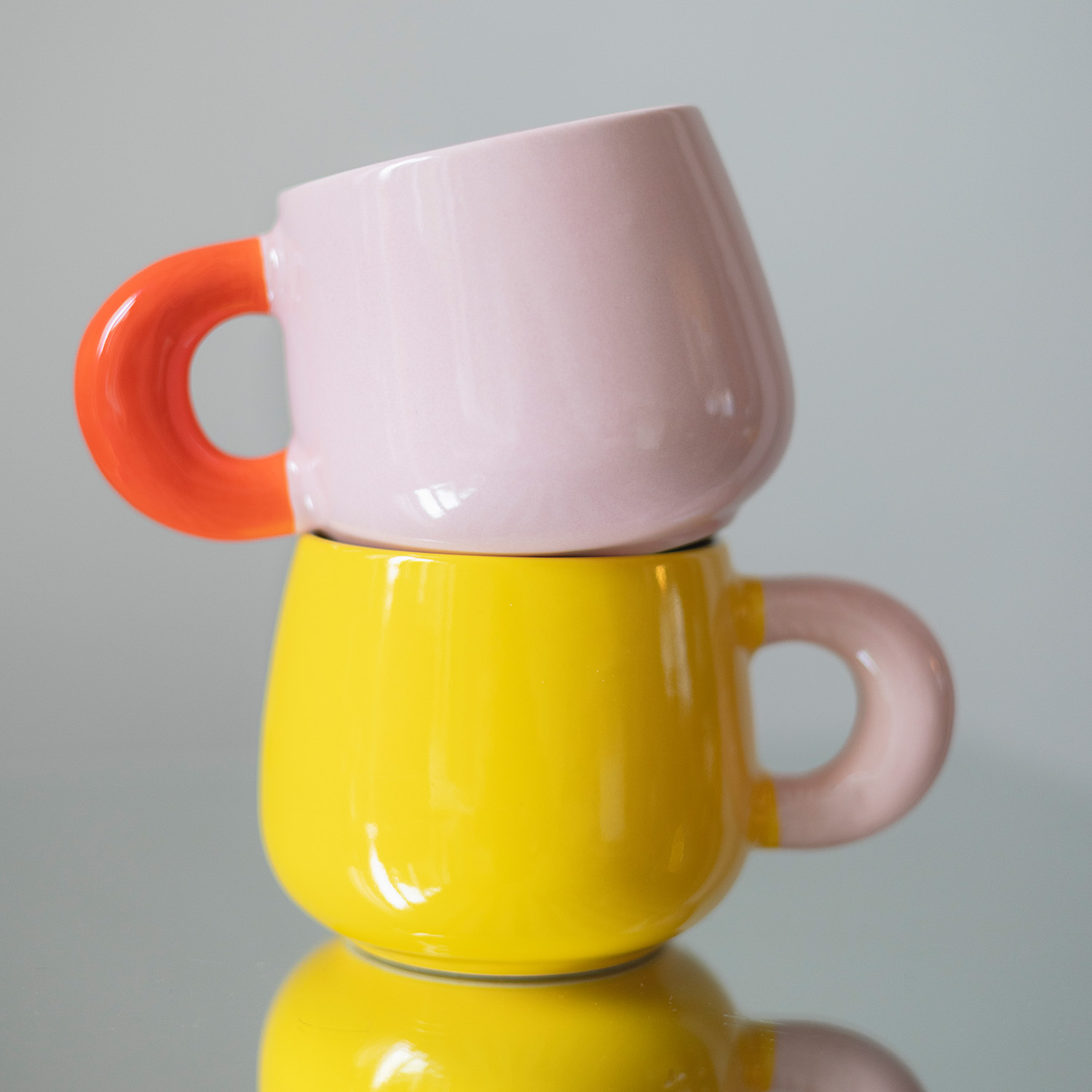 Coco Becher aus New Bone China, Gelb, 470 ml, Ansicht 6