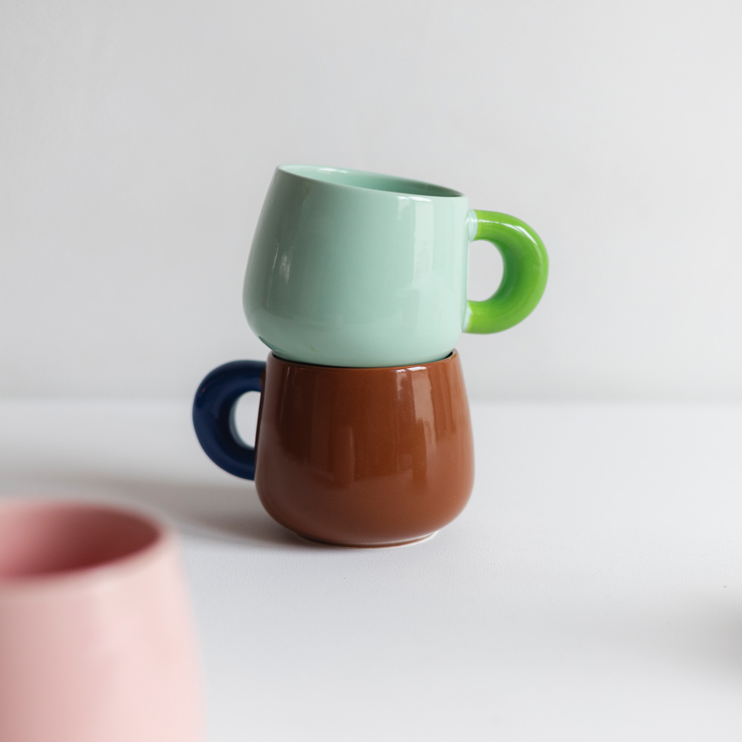 Coco Becher aus New Bone China, Türkis, 470 ml, Ansicht 5