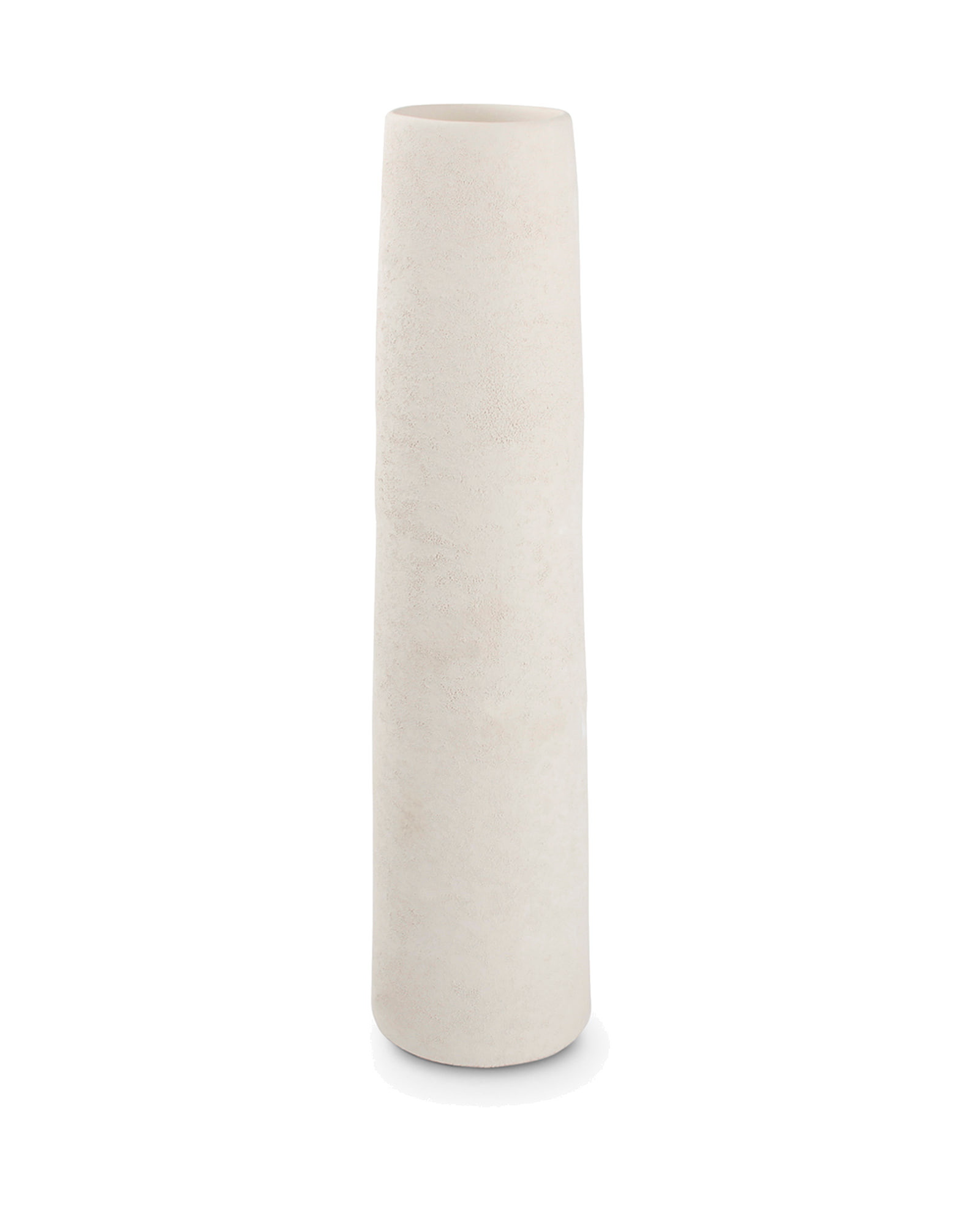 Cone Vase aus Steinzeug, Weiß, Ø 10 cm, H 40 cm, Ansicht 1