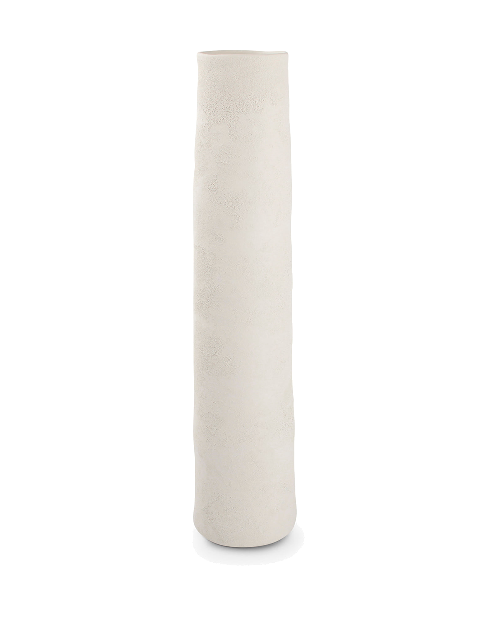 Cone Vase aus Steinzeug, Weiß, Ø 11,5 cm, H 50 cm, Ansicht 1