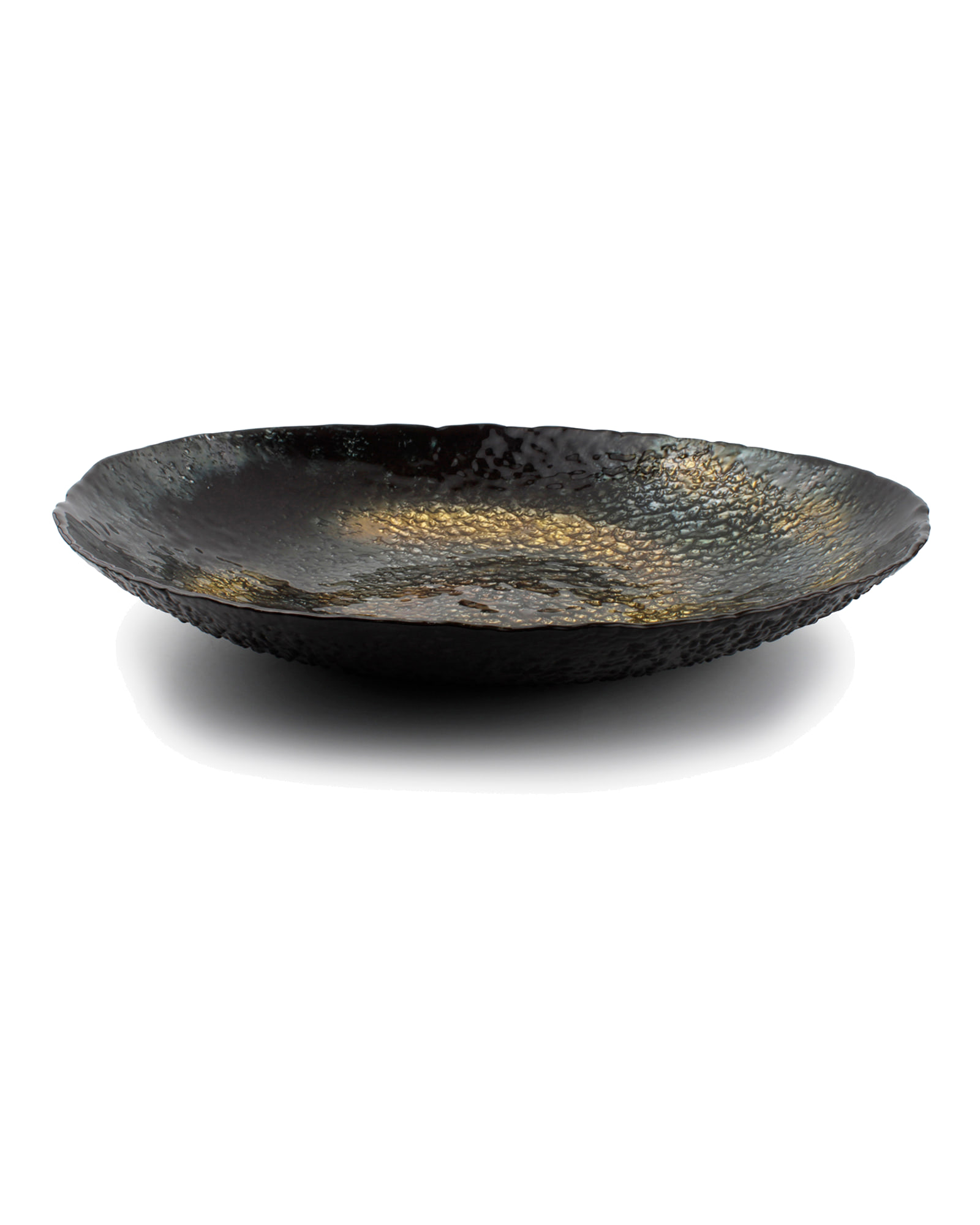 Cosmo Dekoschale aus Glas, Glas Schwarz/Gold, Ø 40 cm, H 7 cm, Ansicht 1