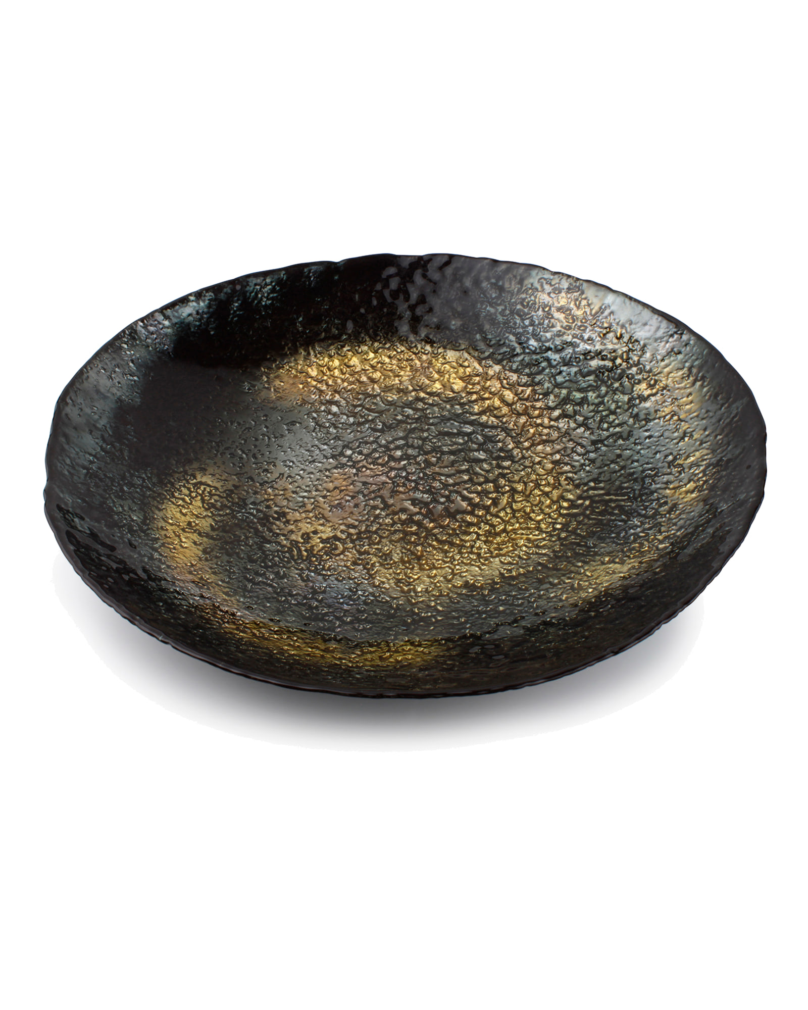 Cosmo Dekoschale aus Glas, Glas Schwarz/Gold, Ø 40 cm, H 7 cm, Ansicht 2
