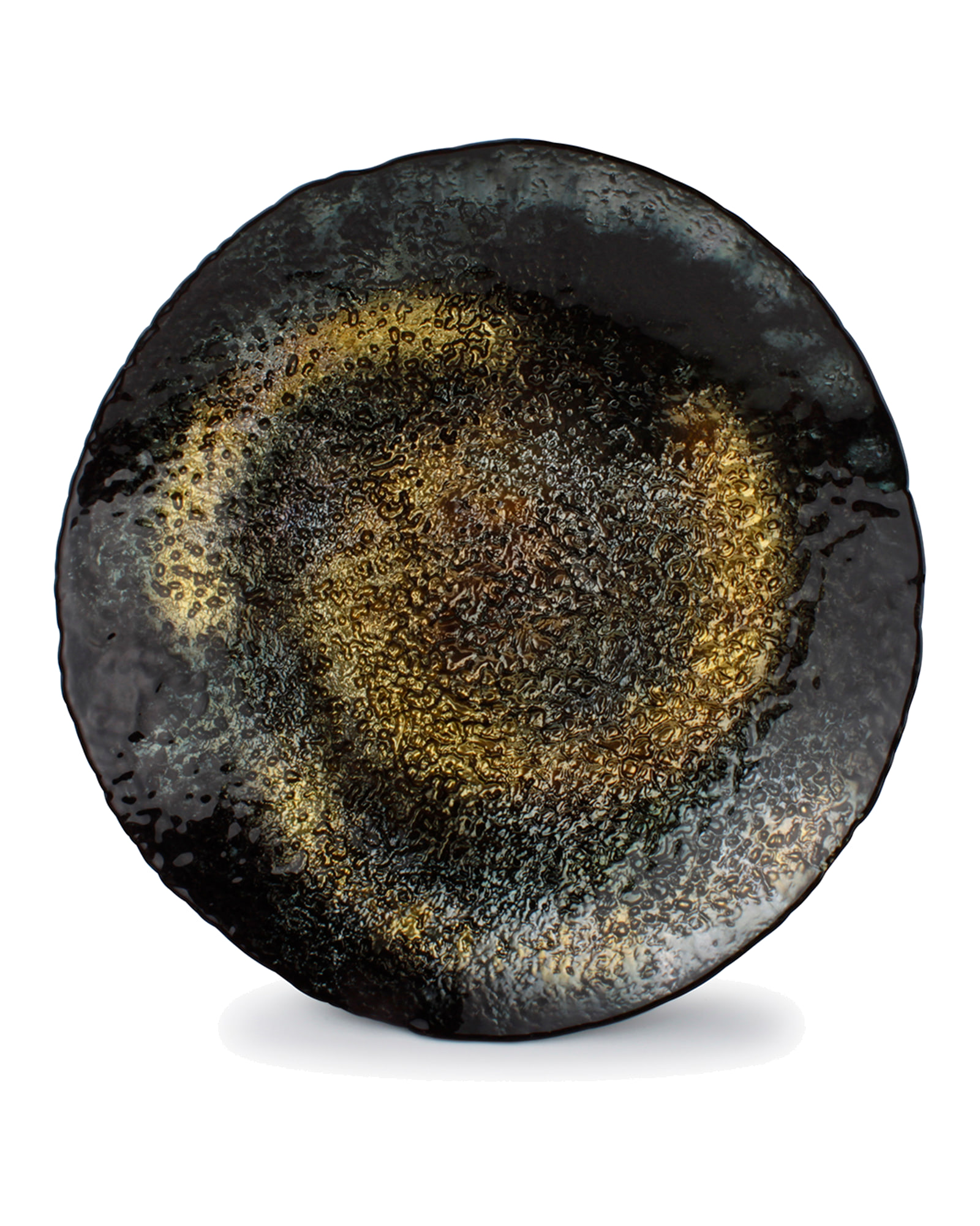 Cosmo Dekoschale aus Glas, Glas Schwarz/Gold, Ø 40 cm, H 7 cm, Ansicht 3