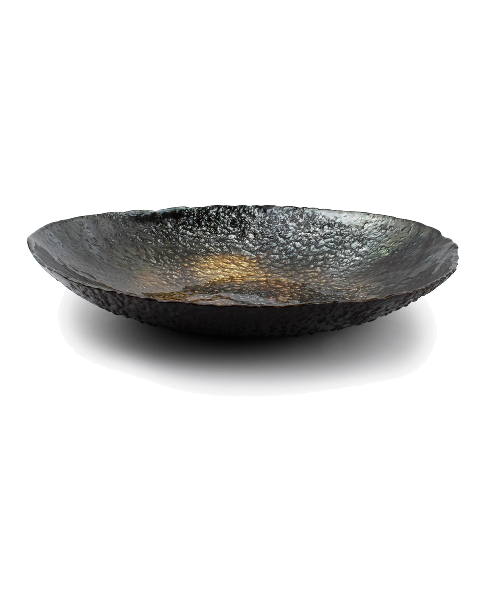 Cosmo Dekoschale aus Glas, Glas Schwarz/Gold, Ø 32,5 cm, H 5,5 cm, Ansicht 1
