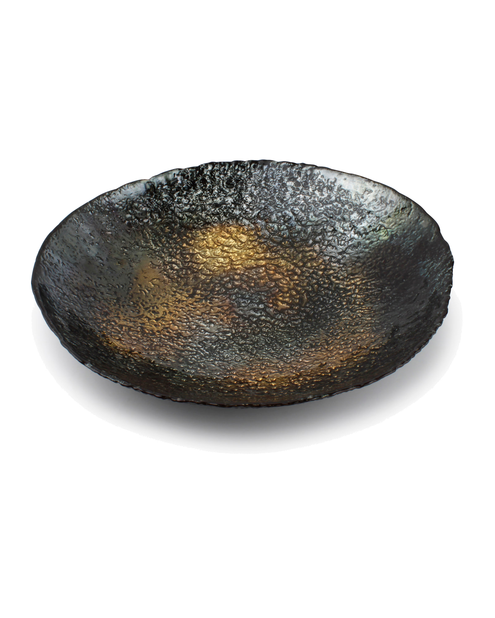 Cosmo Dekoschale aus Glas, Glas Schwarz/Gold, Ø 32,5 cm, H 5,5 cm, Ansicht 2