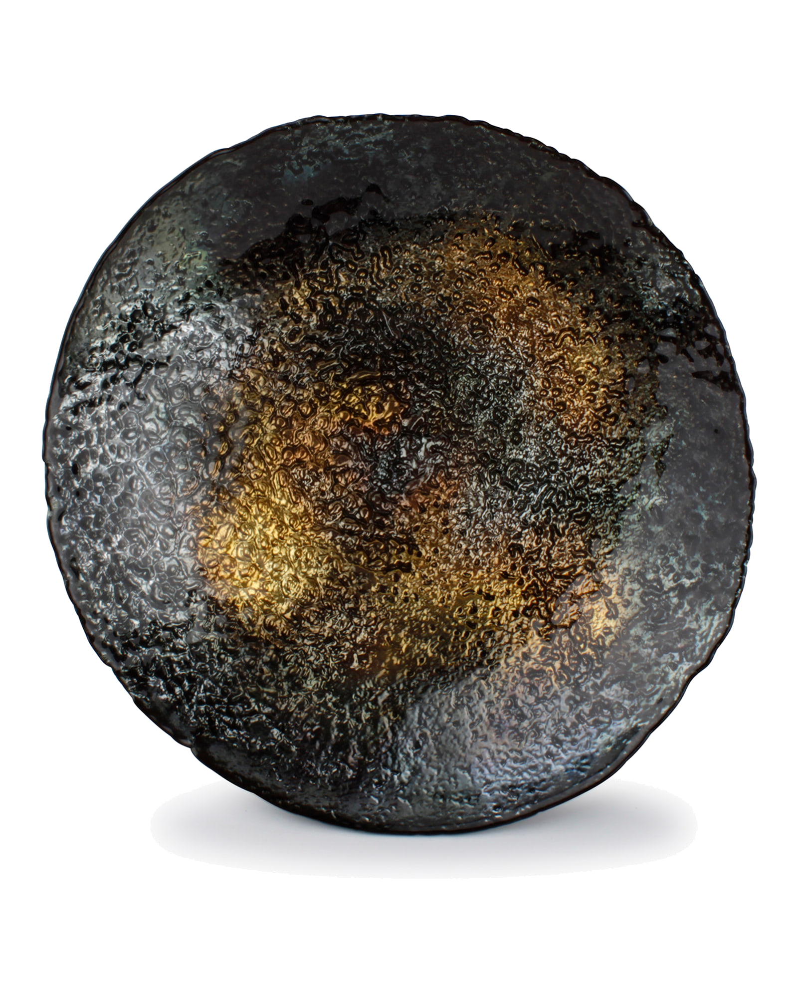 Cosmo Dekoschale aus Glas, Glas Schwarz/Gold, Ø 32,5 cm, H 5,5 cm, Ansicht 3