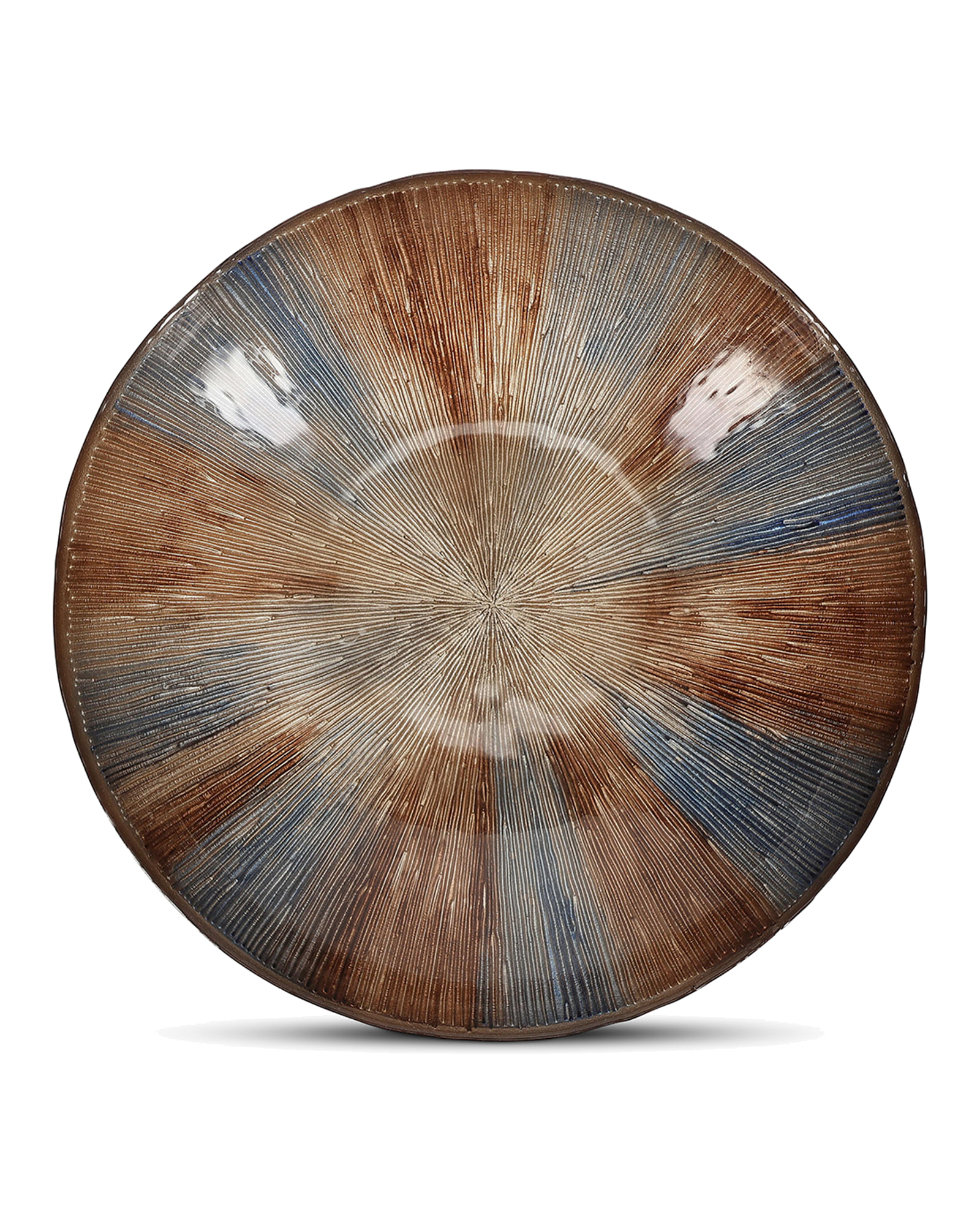 Cosmo Dekoschale aus Glas, Glas Herbst, Ø 33 cm, H 6 cm, Ansicht 2