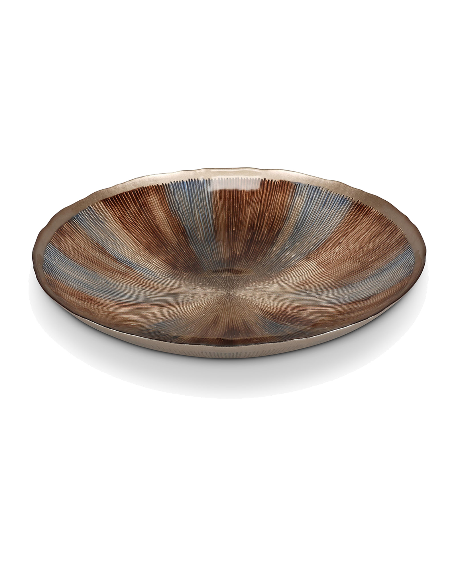 Cosmo Dekoschale aus Glas, Glas Herbst, Ø 40 cm, H 6,5 cm, Ansicht 1