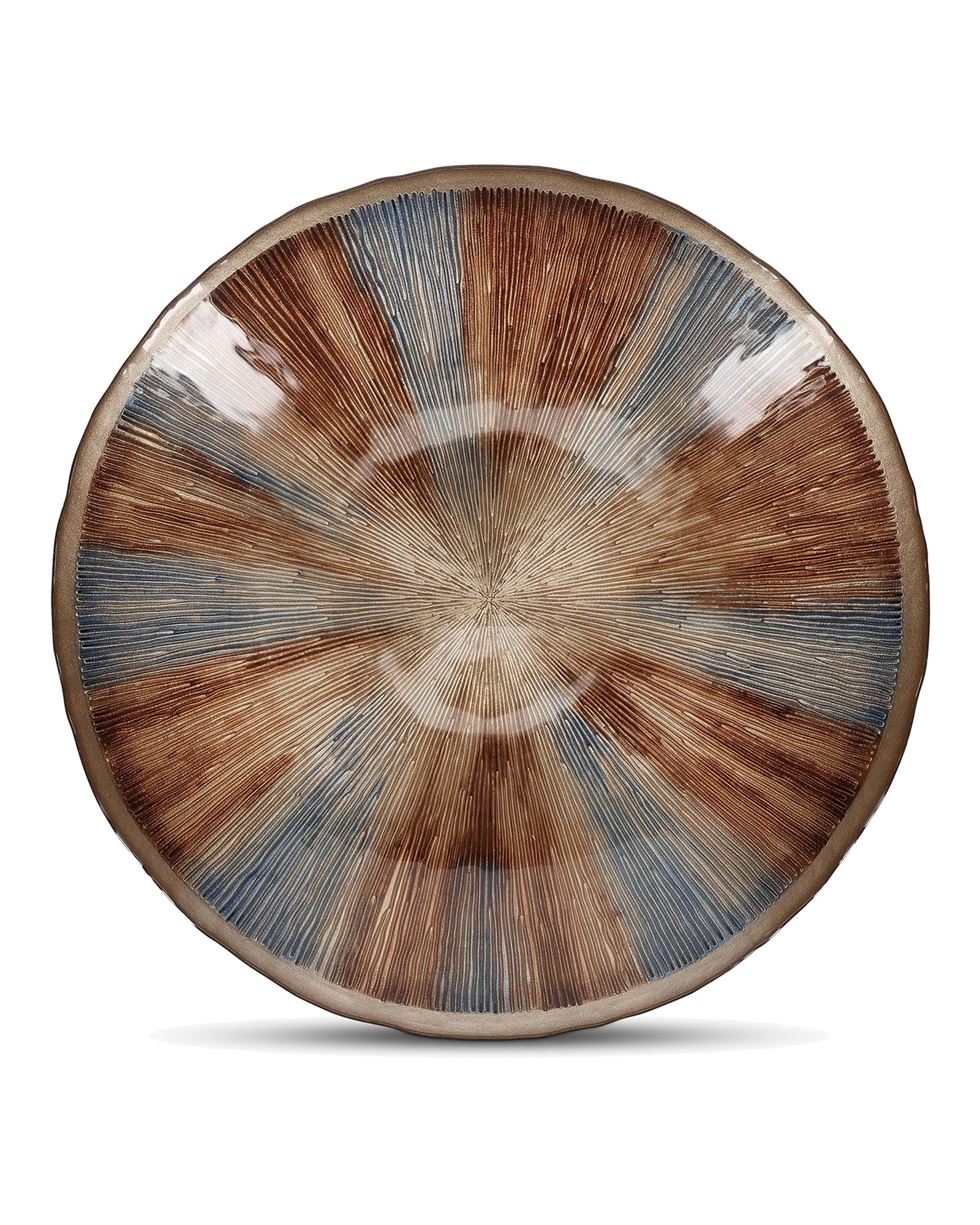 Cosmo Dekoschale aus Glas, Glas Herbst, Ø 40 cm, H 6,5 cm, Ansicht 2