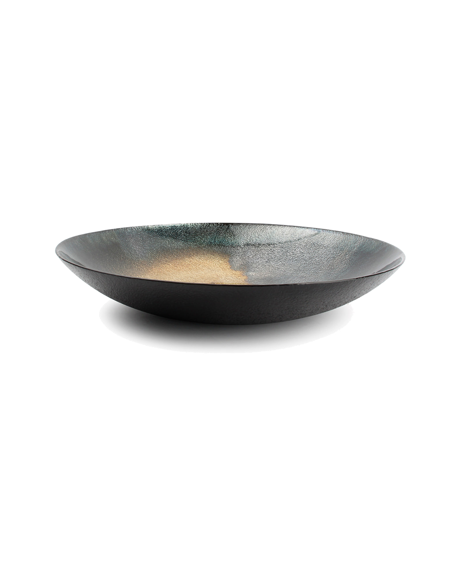 Cosmo Dekoschale aus Glas, Schwarz, Ø 33 cm, H 6 cm, Ansicht 1