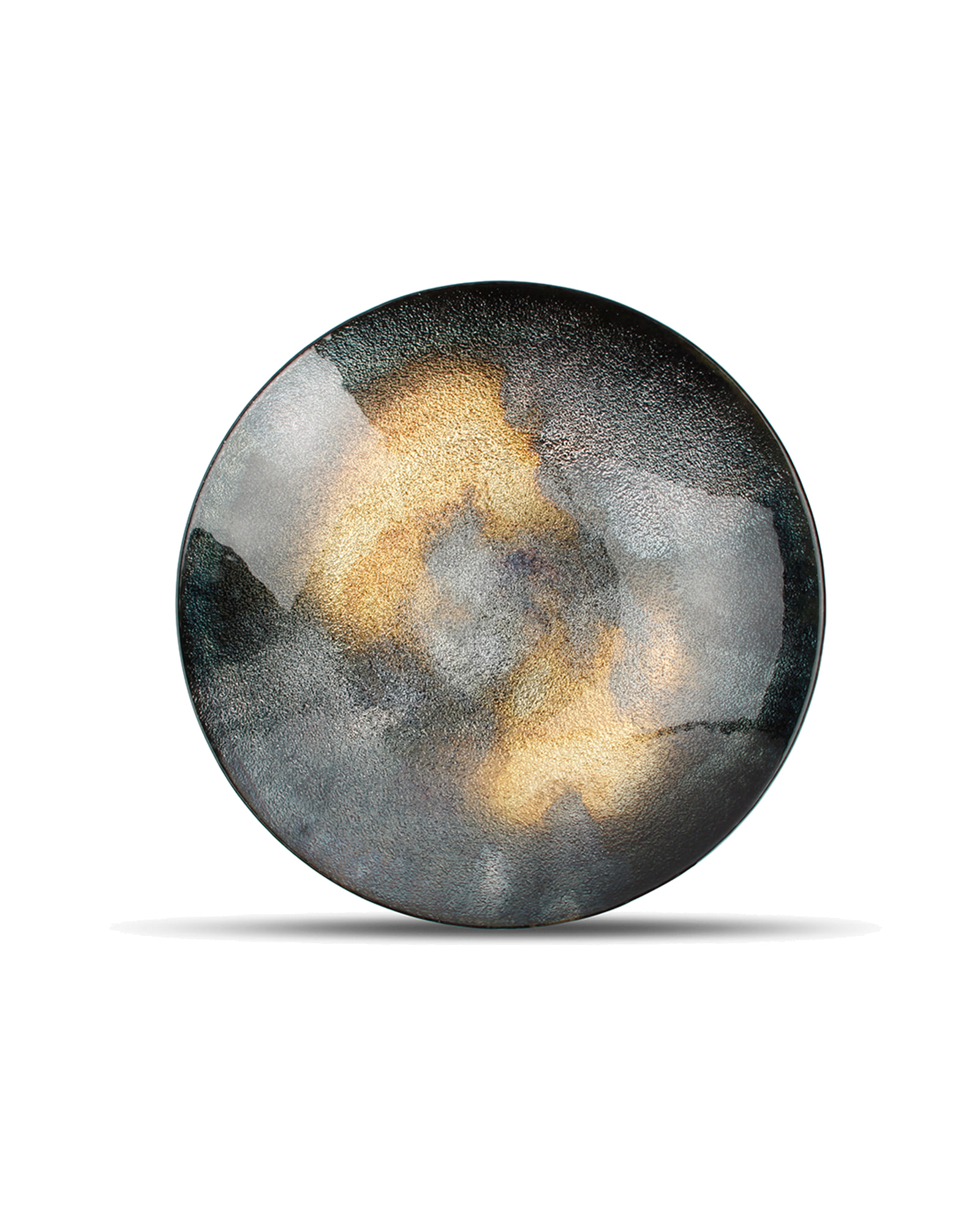 Cosmo Dekoschale aus Glas, Schwarz, Ø 33 cm, H 6 cm, Ansicht 3