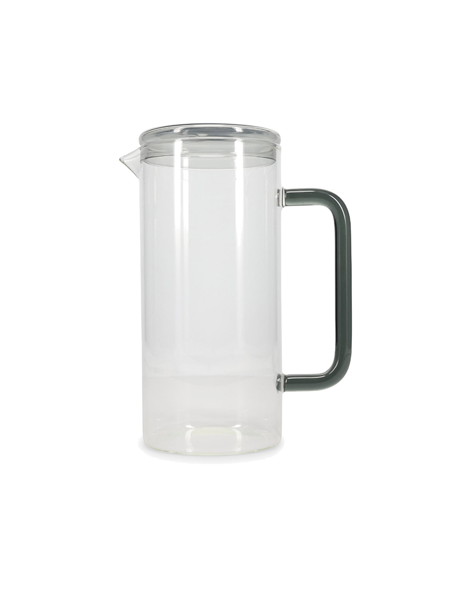Cruse Karaffe aus Borosilikatglas mit Deckel, mit Deckel Grau, 1,2 l, Ansicht 1