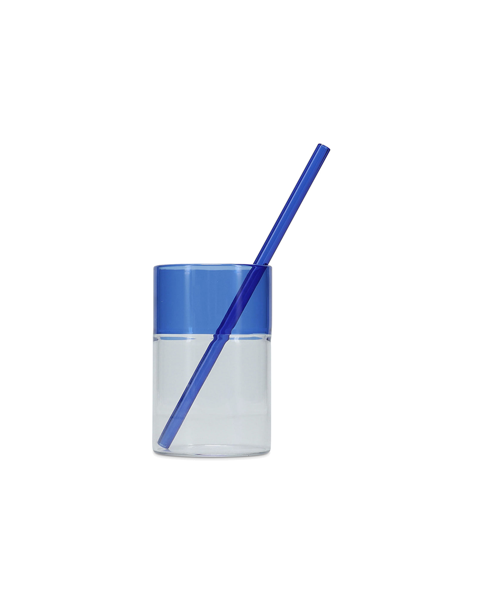 Cruse Trinkhalm aus Borosilikatglas, Glas Blau, L 20 cm, Ansicht 2