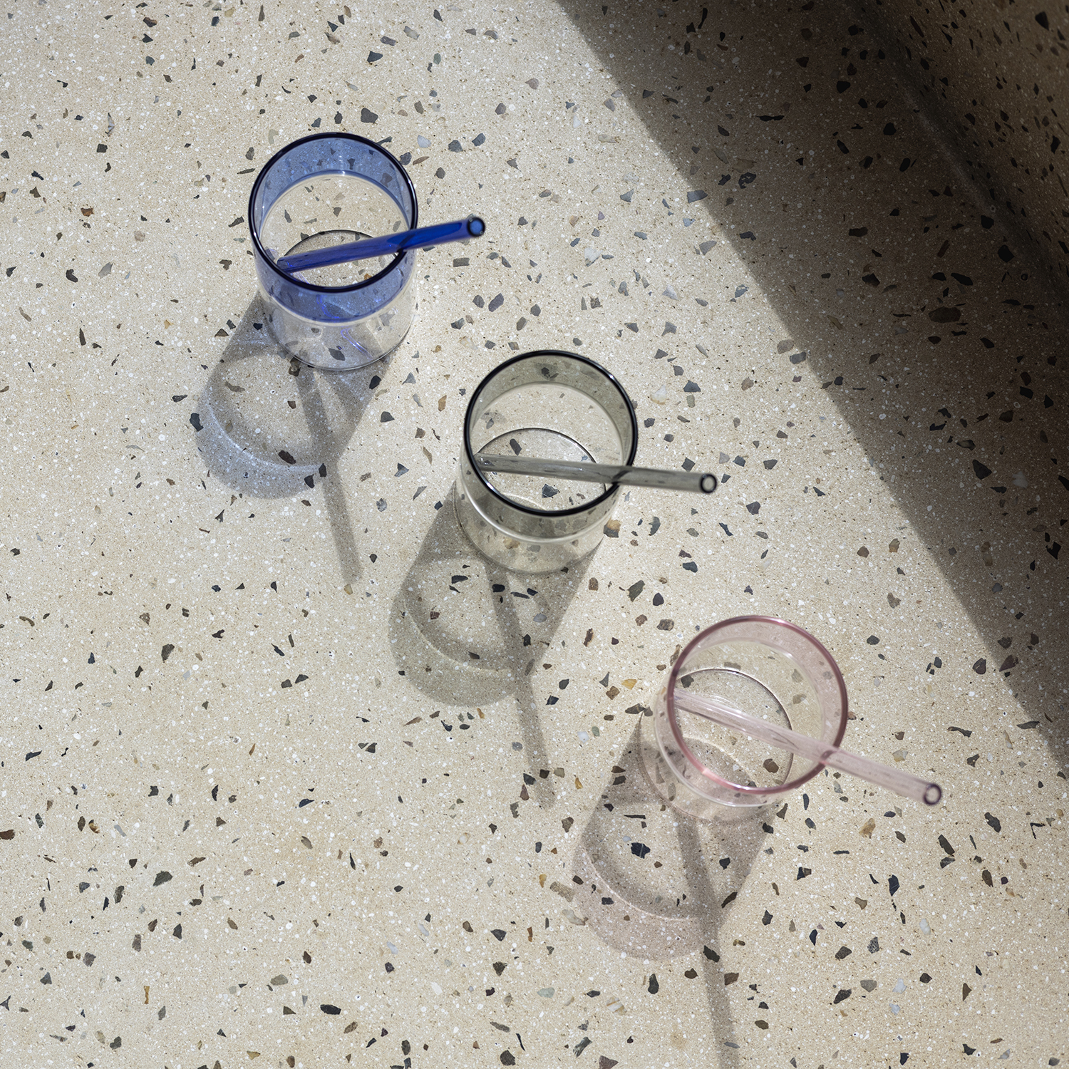 Cruse Trinkhalm aus Borosilikatglas, Glas Blau, L 20 cm, Ansicht 5