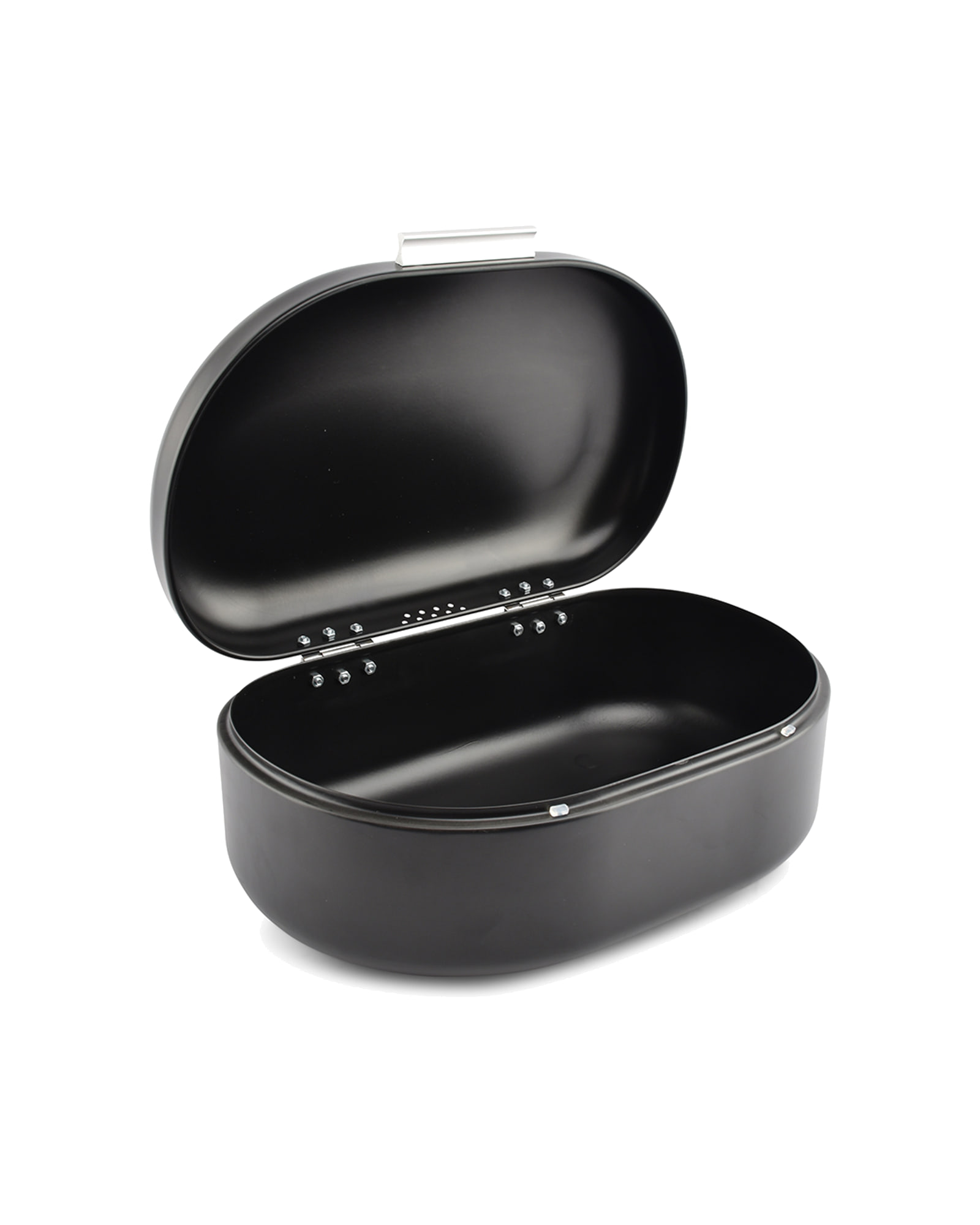 Crust Brotkasten aus Metall, Schwarz, 33,5 × 21 cm, H 14,5 cm, Ansicht 3