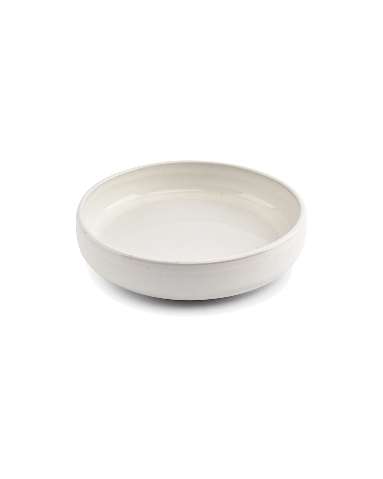 Curvy Suppenteller aus Steinzeug, Perlmutt, Ø 22,5 cm, H 5 cm, Ansicht 1