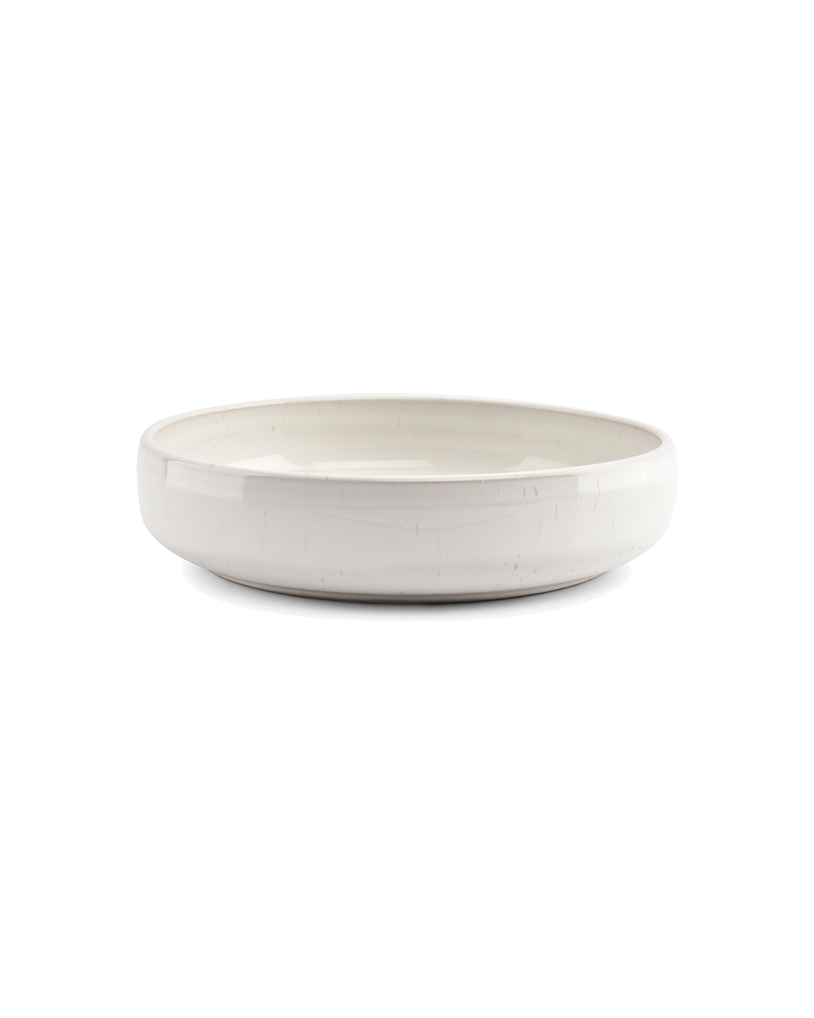Curvy Suppenteller aus Steinzeug, Perlmutt, Ø 22,5 cm, H 5 cm, Ansicht 2
