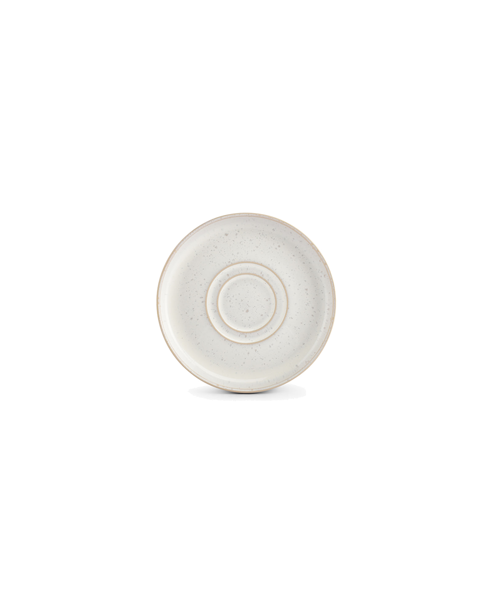 Curvy Untertasse aus Steinzeug, Perlmutt, Ø 14 cm, Ansicht 1