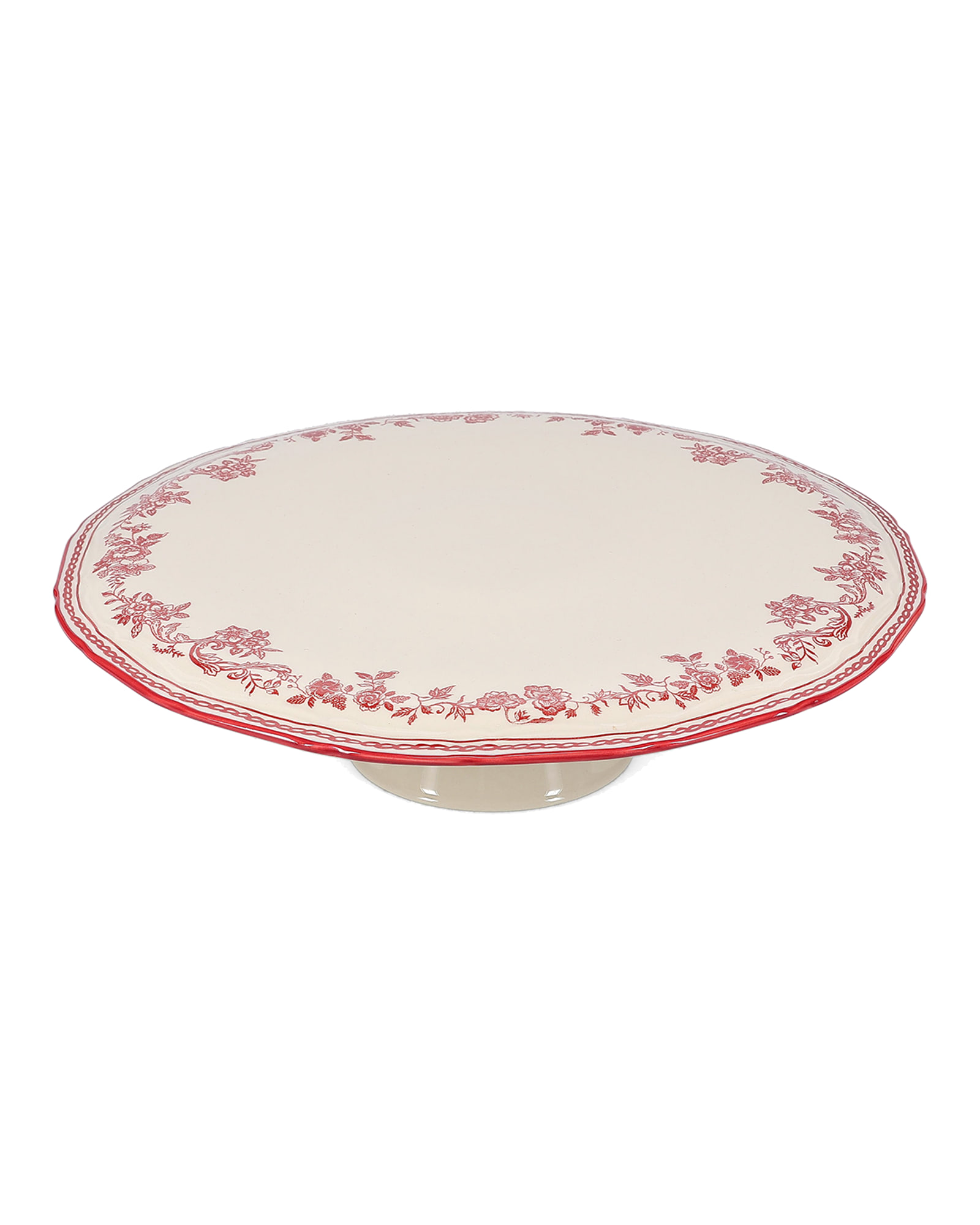 Cyril Etagere aus Porzellan, Burgunderrot, Ø 32,5 cm, H 9 cm, Ansicht 2